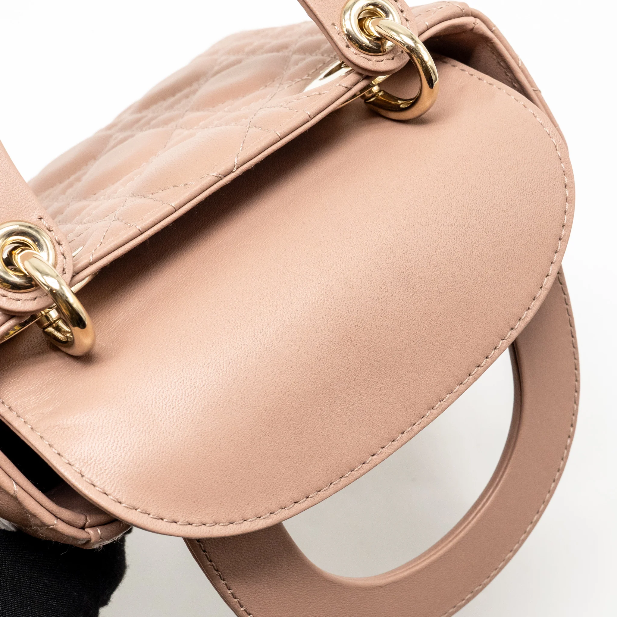 Dior Mini Lady Dior Lambskin Blush LGHW - Image 14