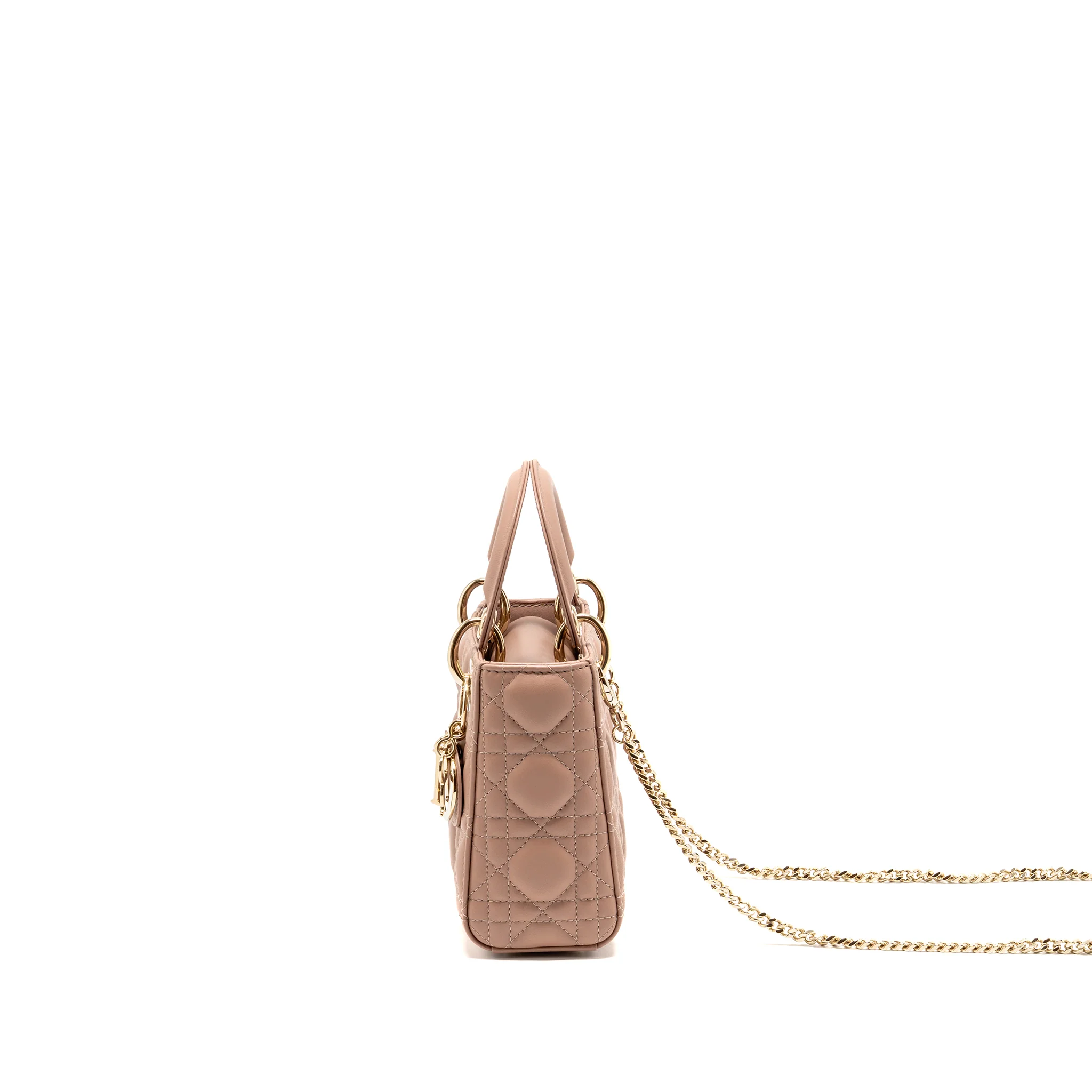 Dior Mini Lady Dior Lambskin Blush LGHW - Image 4