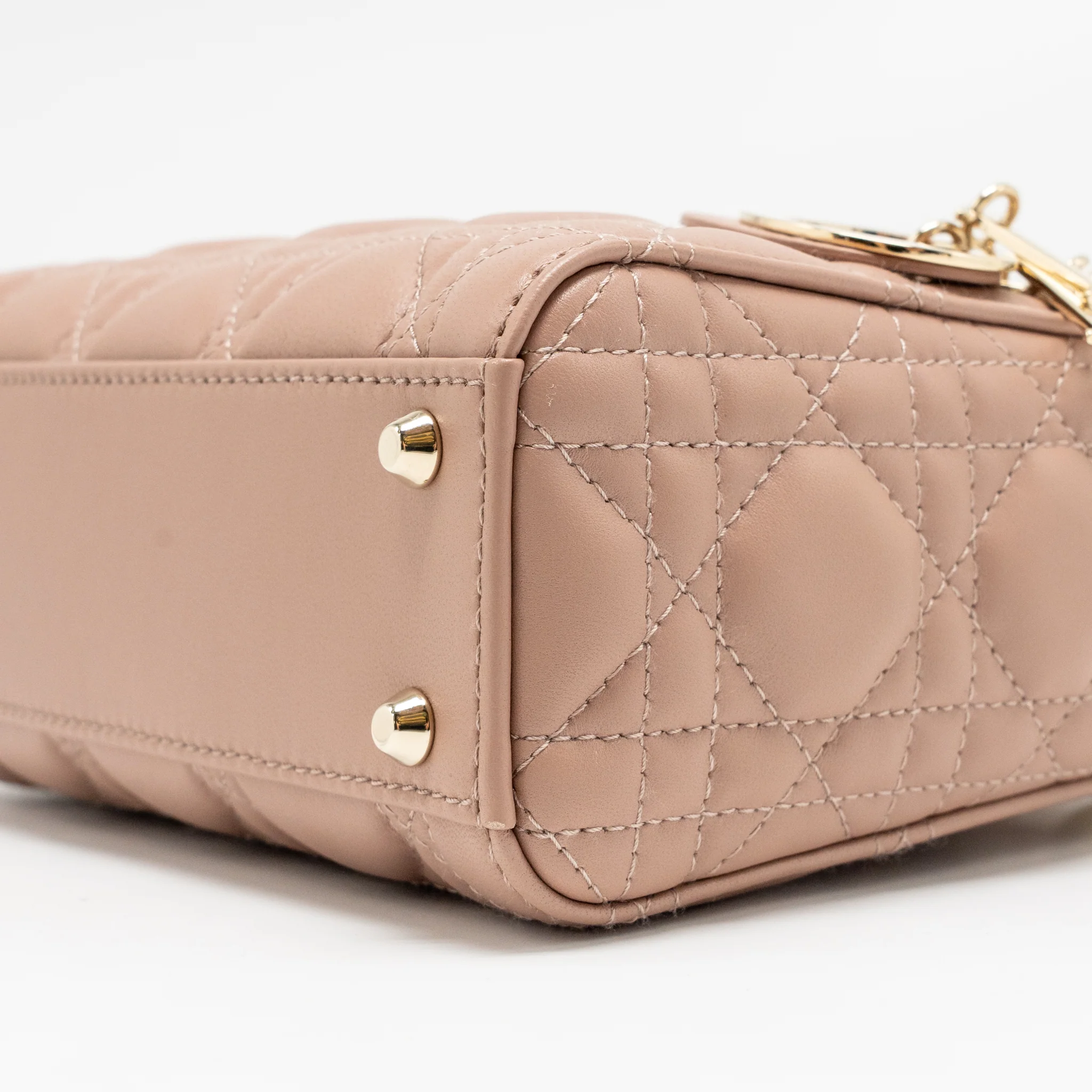 Dior Mini Lady Dior Lambskin Blush LGHW - Image 7