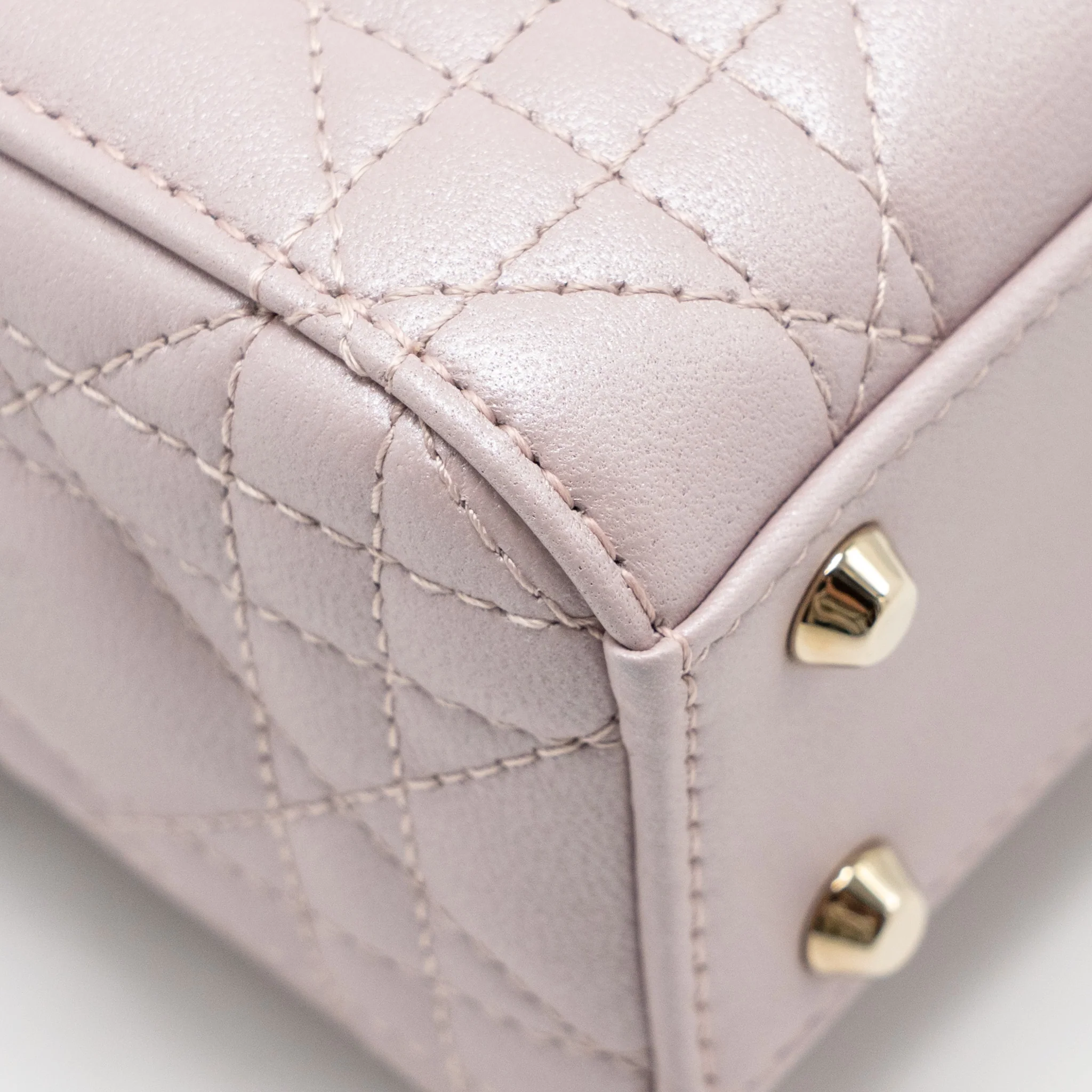 Dior Mini Lady Dior lambskin light Pink LGHW - Image 11