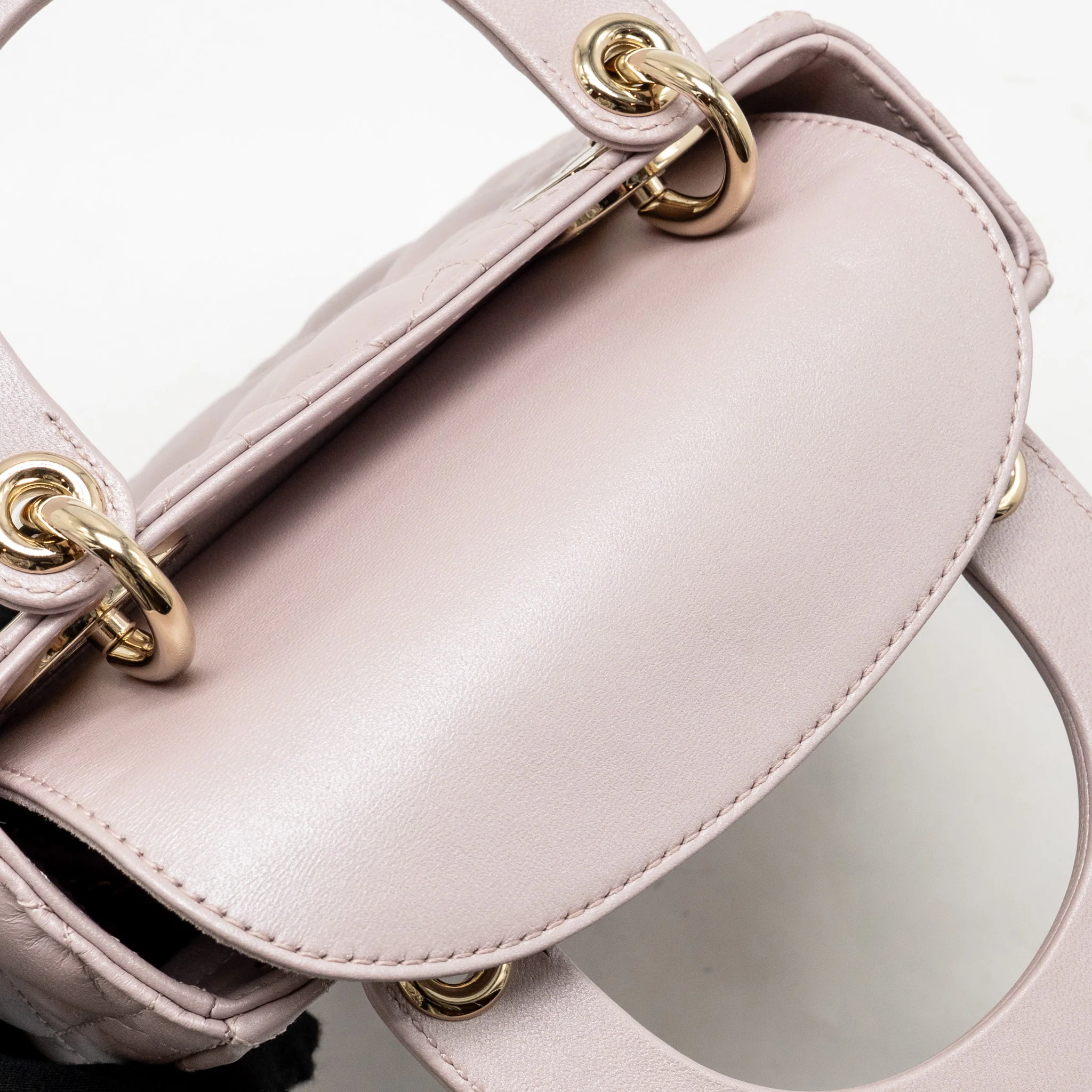 Dior Mini Lady Dior lambskin light Pink LGHW - Image 14