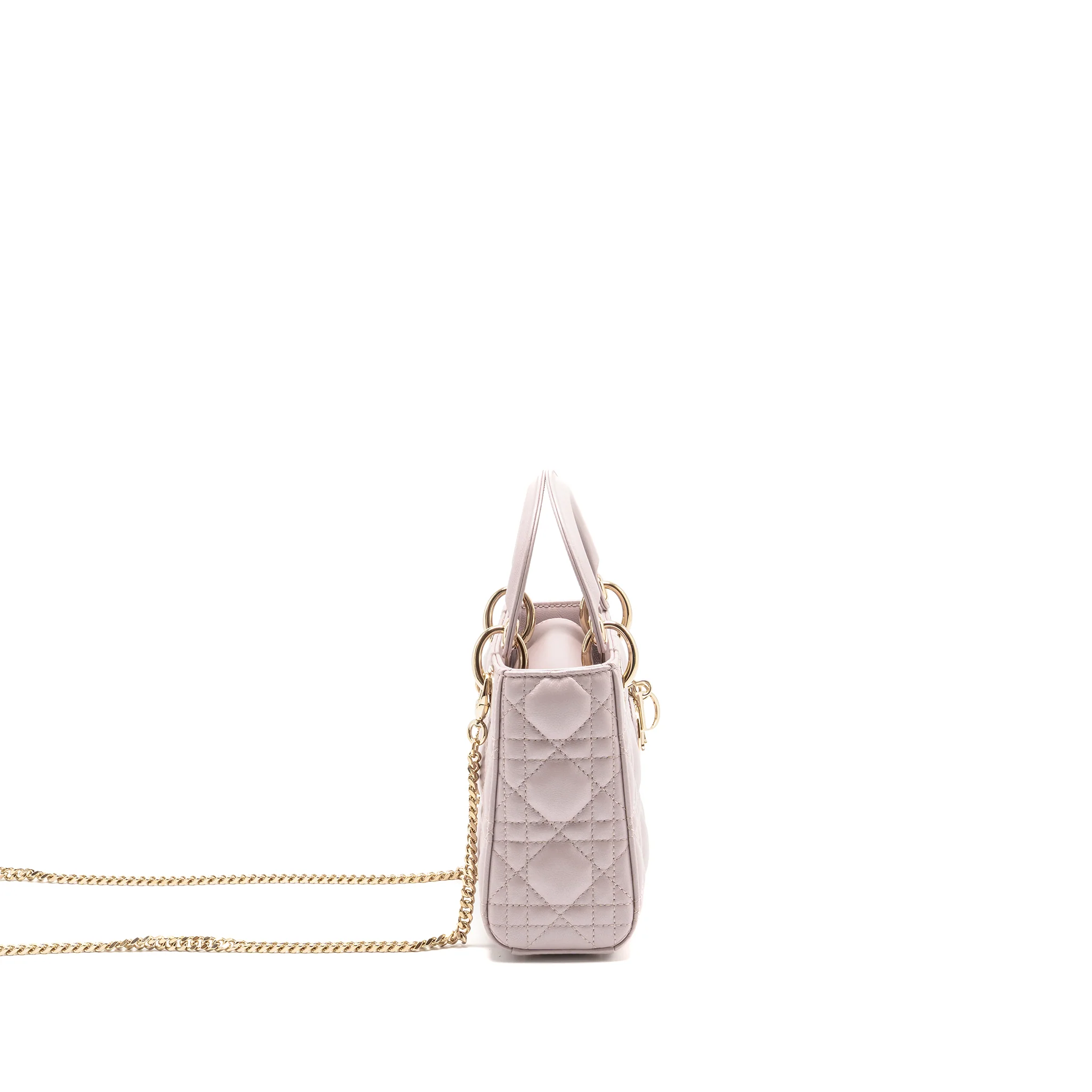 Dior Mini Lady Dior lambskin light Pink LGHW - Image 3