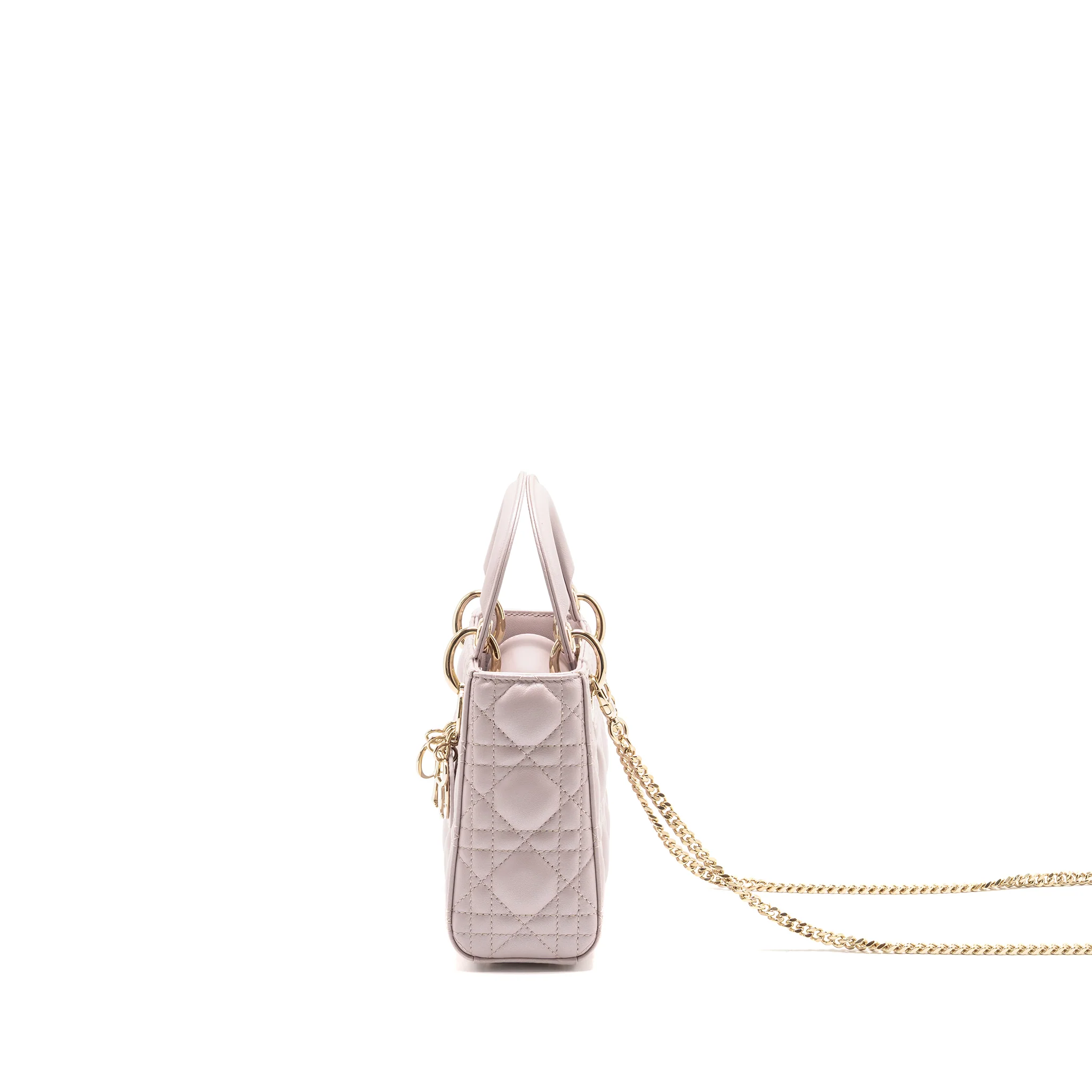 Dior Mini Lady Dior lambskin light Pink LGHW - Image 4