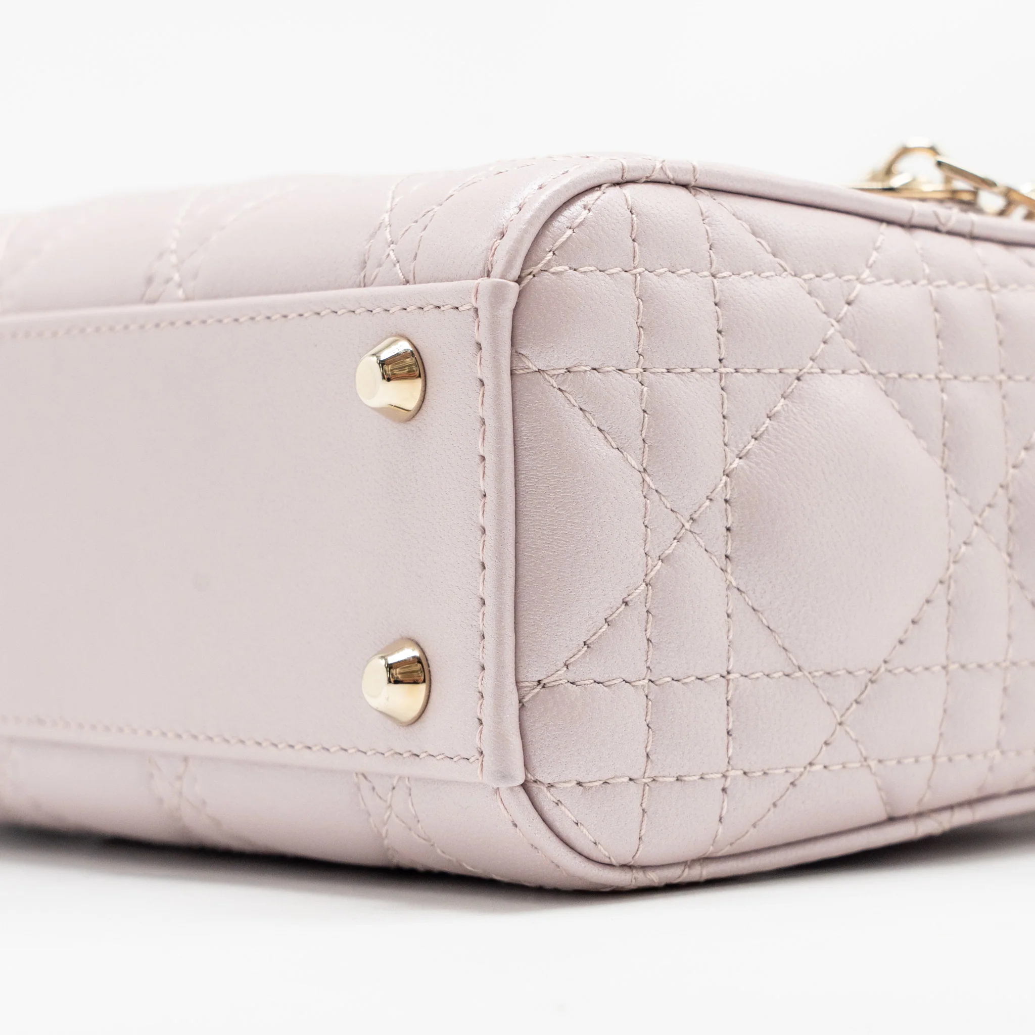 Dior Mini Lady Dior lambskin light Pink LGHW - Image 7