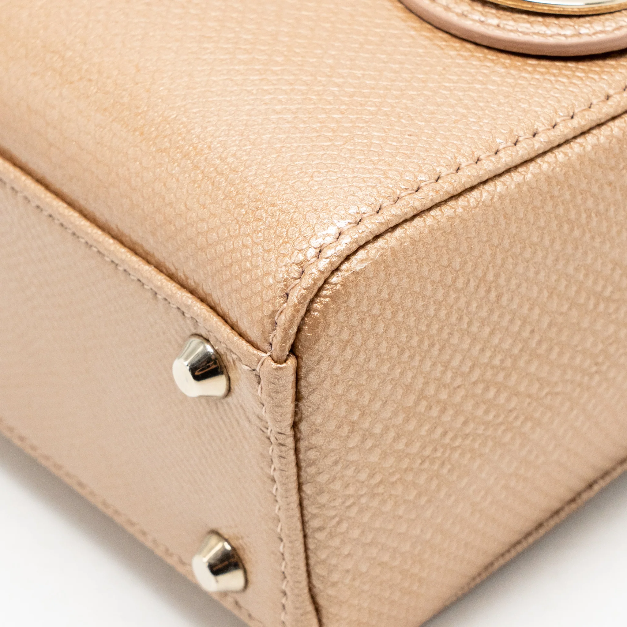 Dior mini lady dior lizard embossed calfskin dark beige LGHW - Image 8