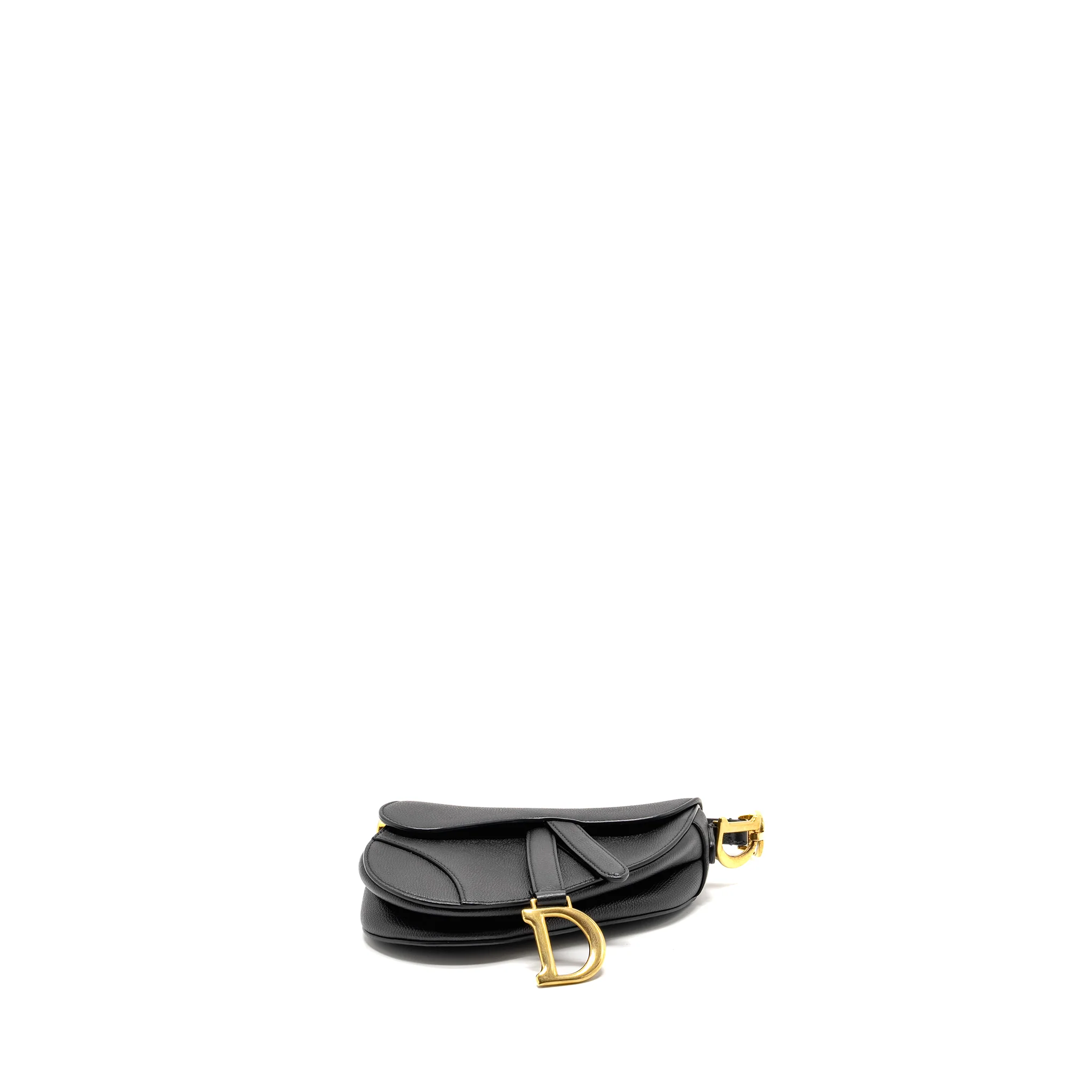 Dior MINI Saddle Bag Calfskin Black GHW - Image 4