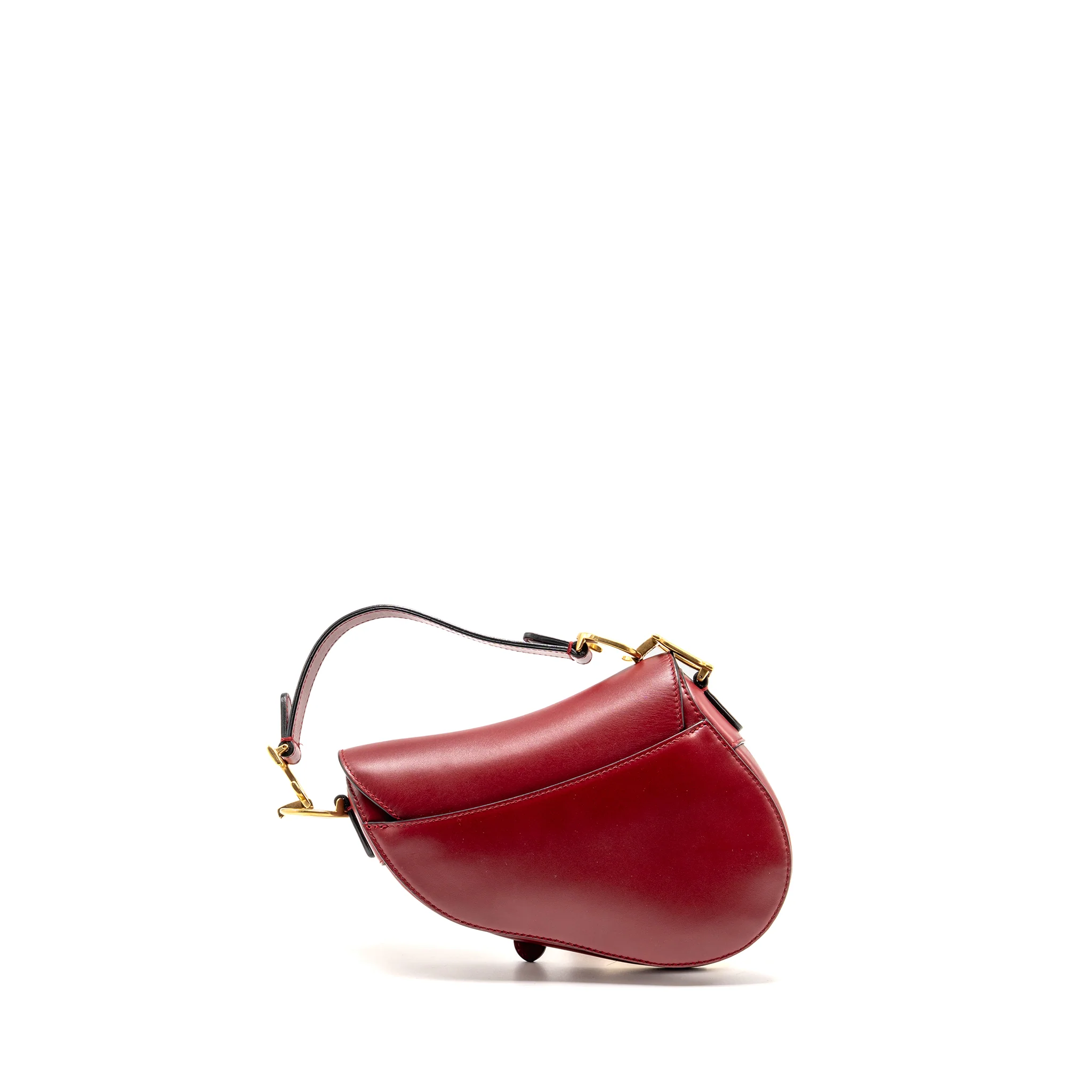 Dior Mini Saddle Bag Calfskin Red GHW - Image 2