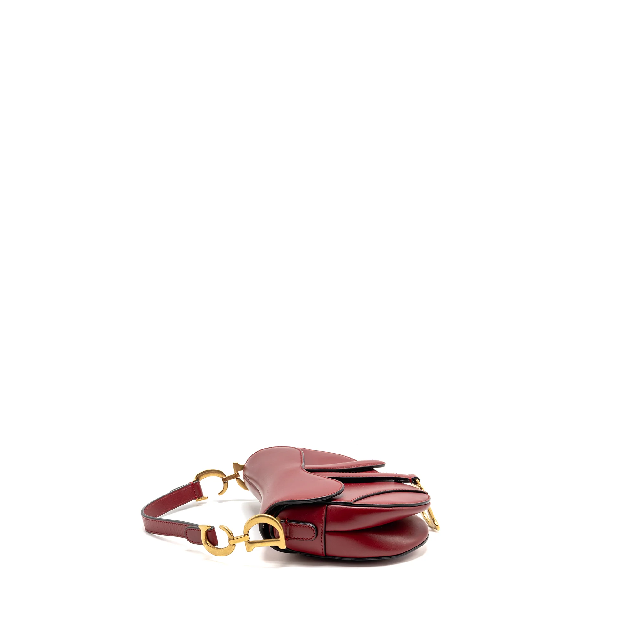 Dior Mini Saddle Bag Calfskin Red GHW - Image 3