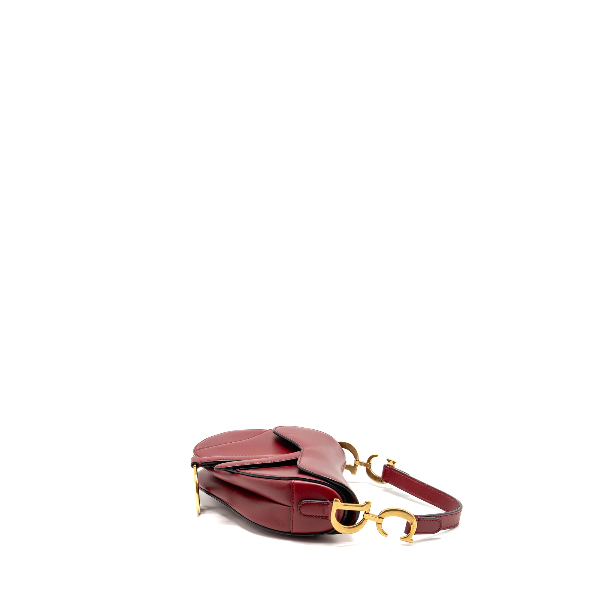 Dior Mini Saddle Bag Calfskin Red GHW - Image 4