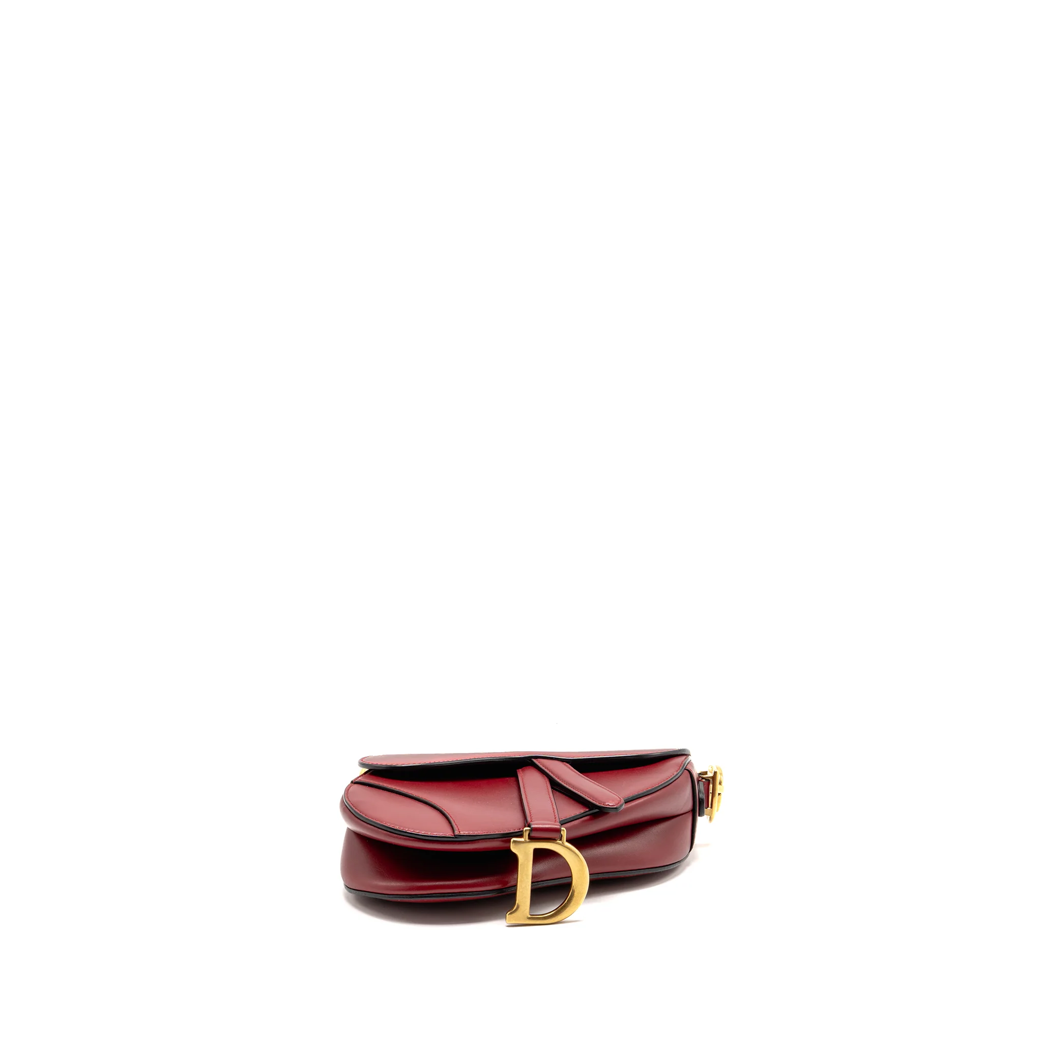 Dior Mini Saddle Bag Calfskin Red GHW - Image 5