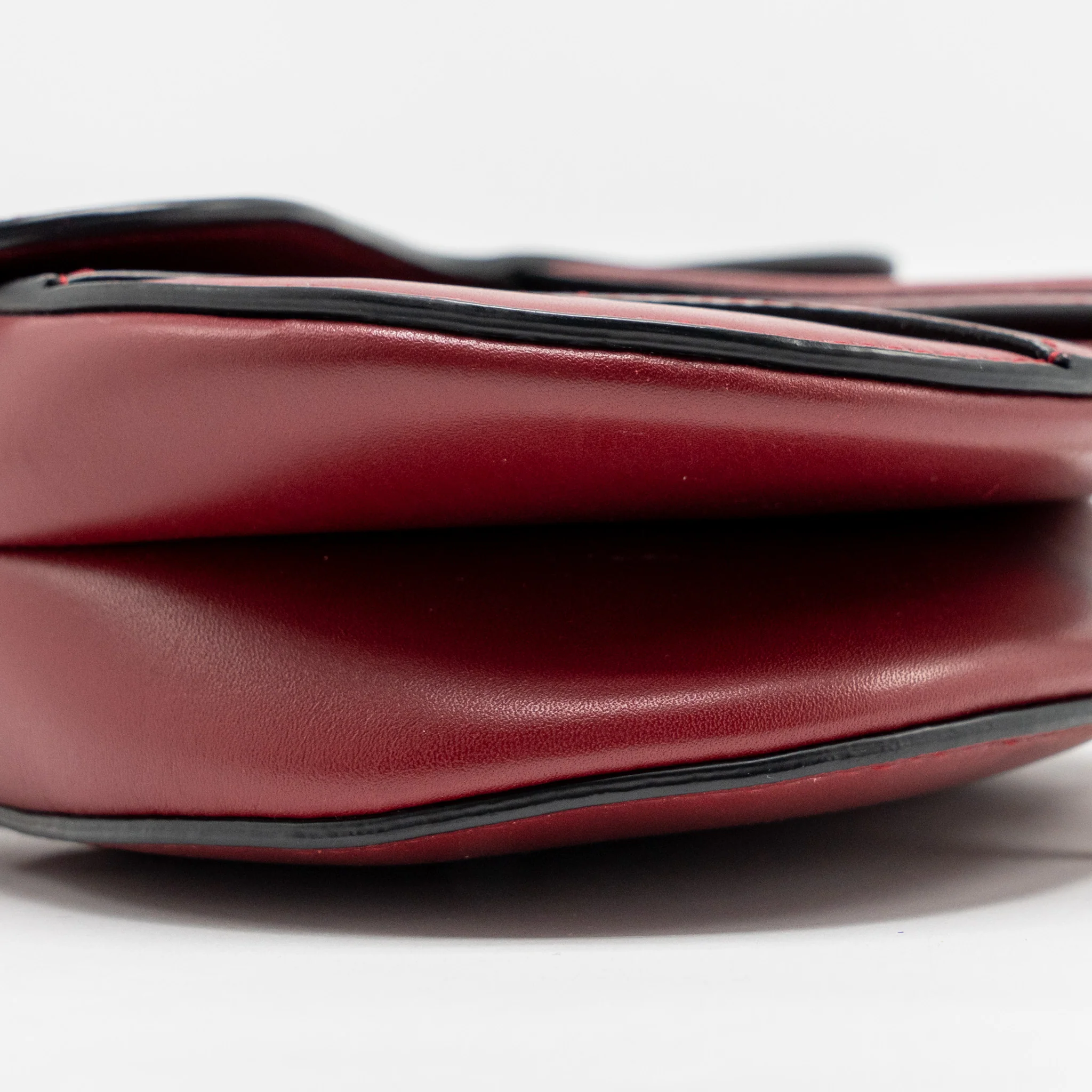 Dior Mini Saddle Bag Calfskin Red GHW - Image 6
