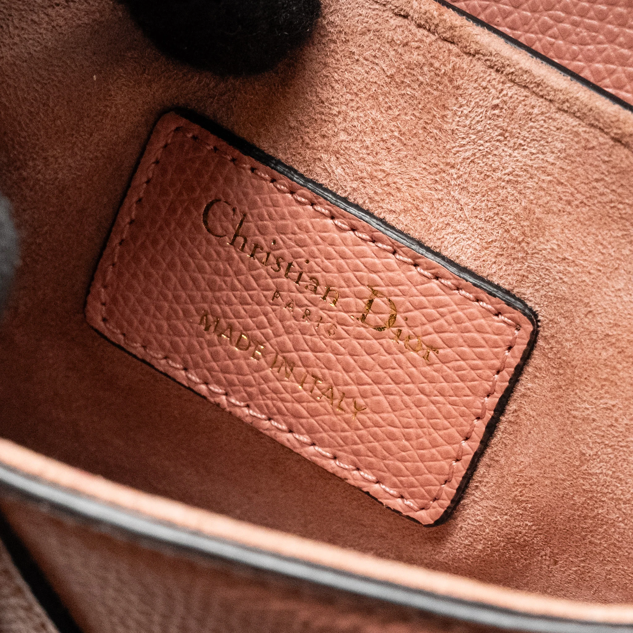 Dior Mini Saddle Bag Grained Calfskin Pink GHW - Image 19