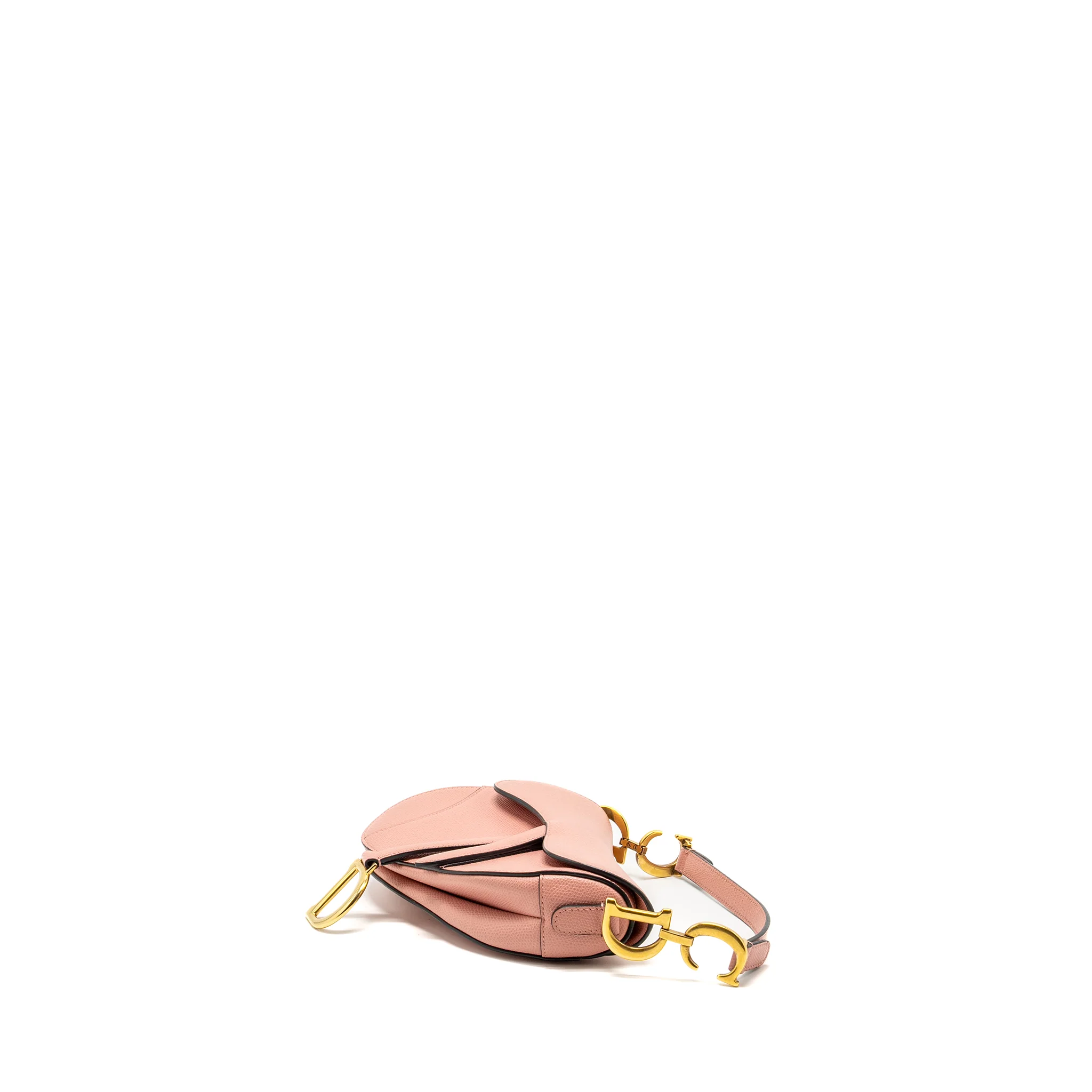Dior Mini Saddle Bag Grained Calfskin Pink GHW - Image 4