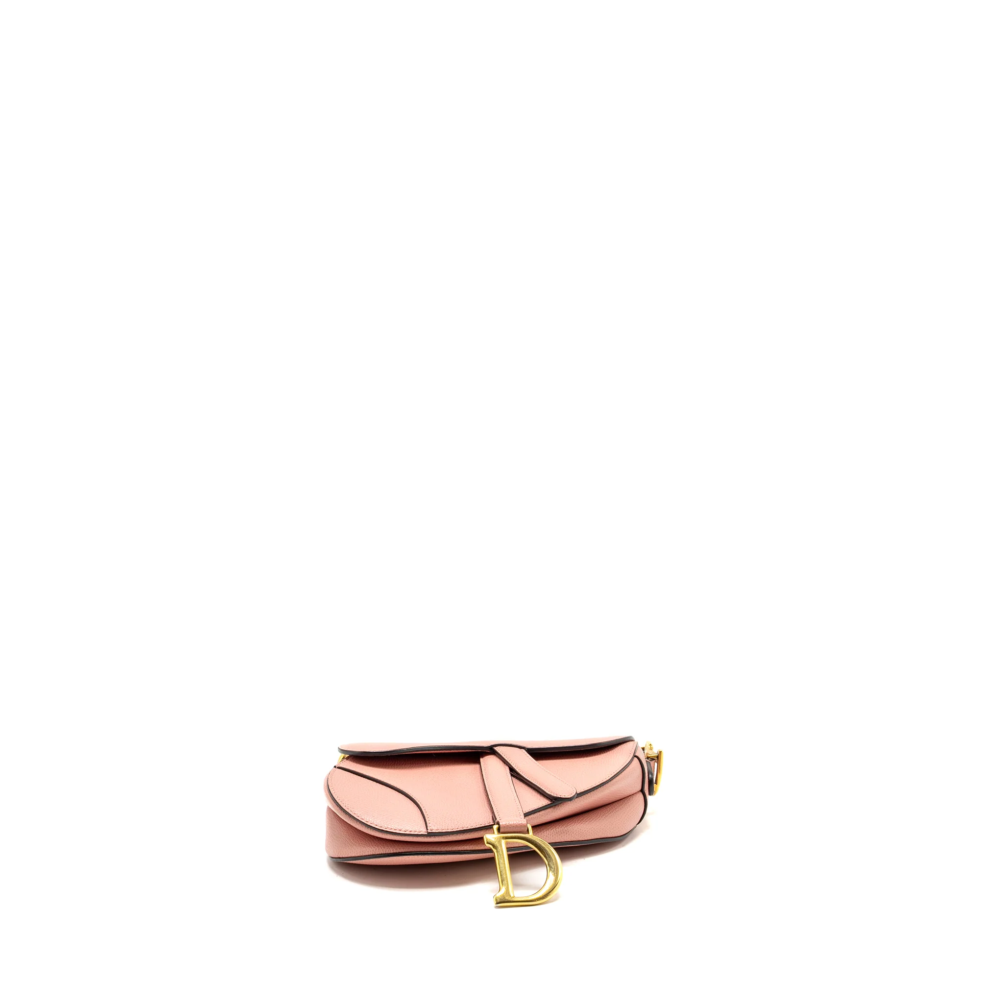 Dior Mini Saddle Bag Grained Calfskin Pink GHW - Image 5