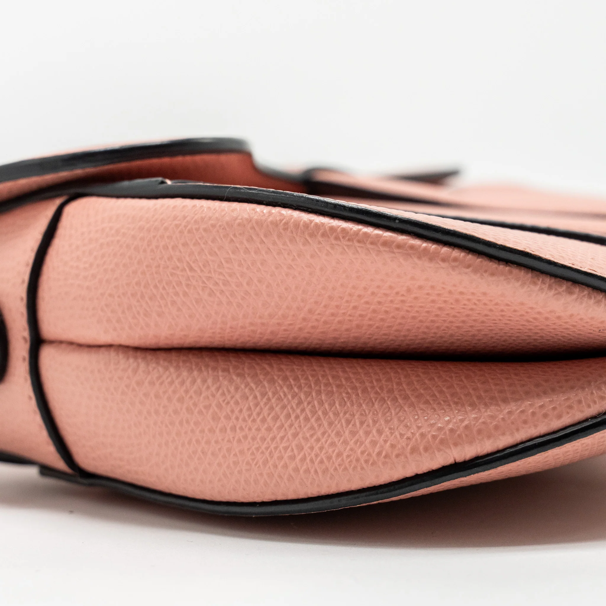 Dior Mini Saddle Bag Grained Calfskin Pink GHW - Image 6
