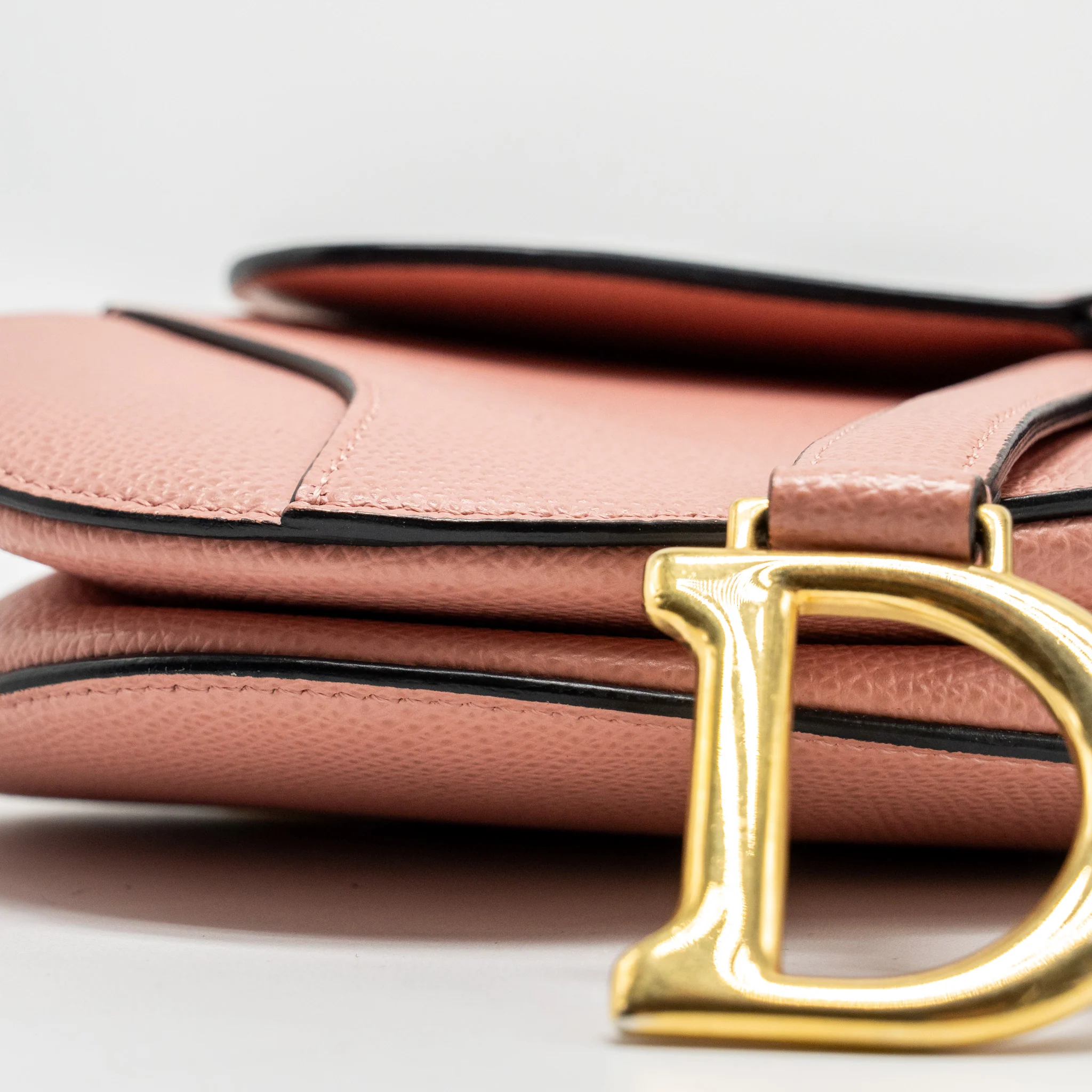 Dior Mini Saddle Bag Grained Calfskin Pink GHW - Image 7