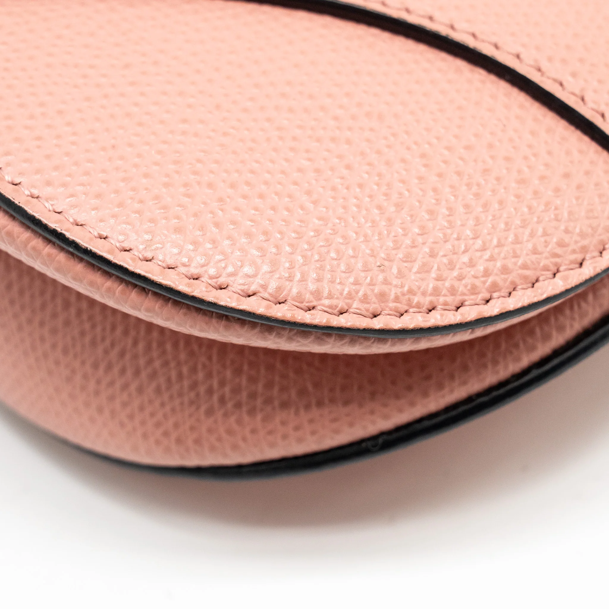 Dior Mini Saddle Bag Grained Calfskin Pink GHW - Image 8