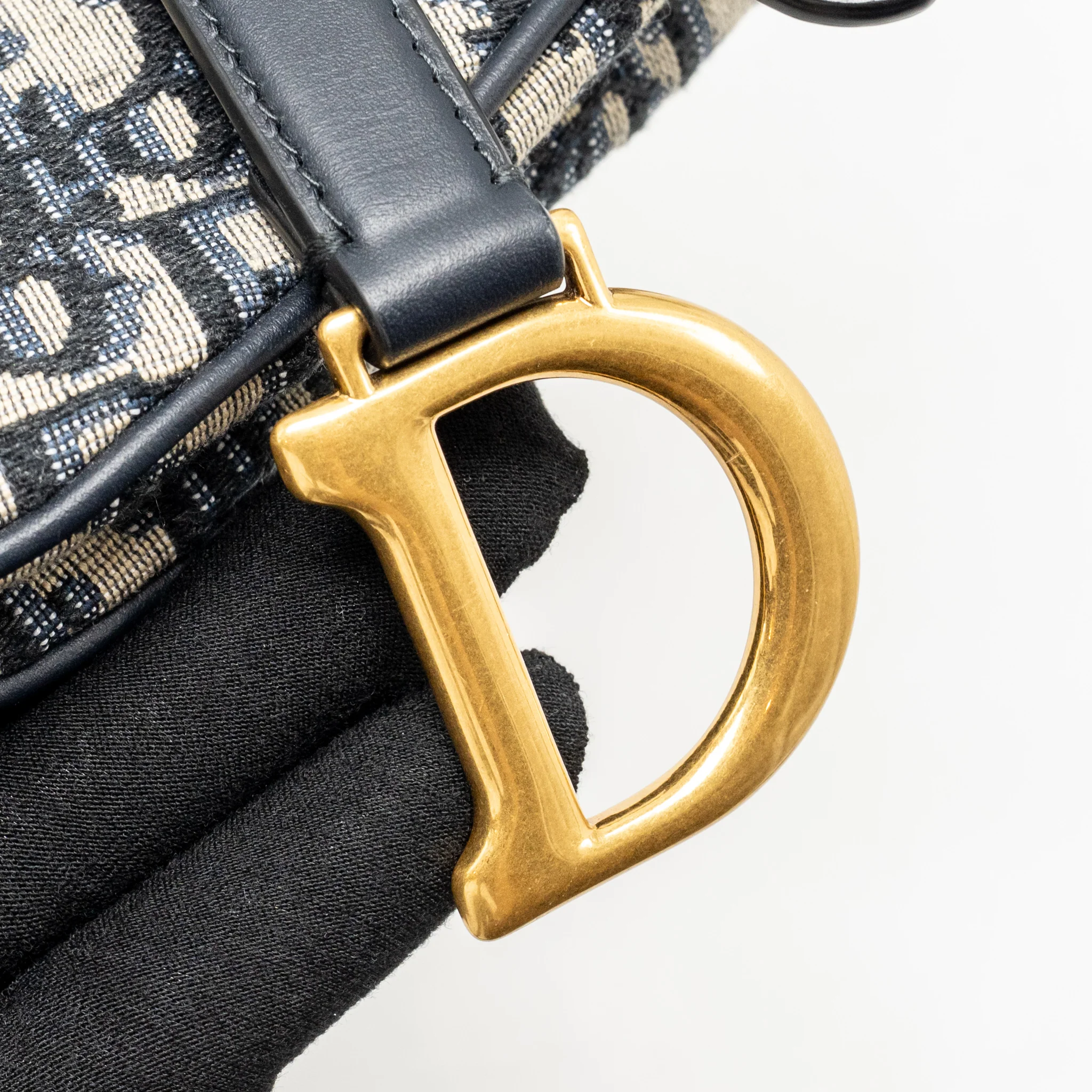 Dior Mini Saddle Bag Oblique Jacquard Canvas Blue GHW - Image 10