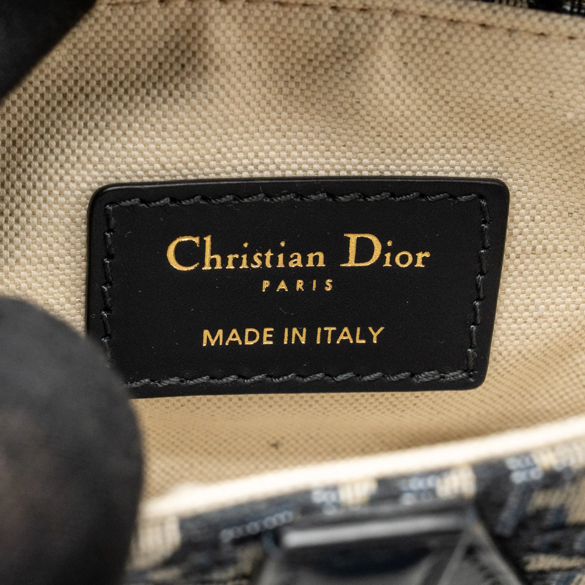 Dior Mini Saddle Bag Oblique Jacquard Canvas Blue GHW - Image 13