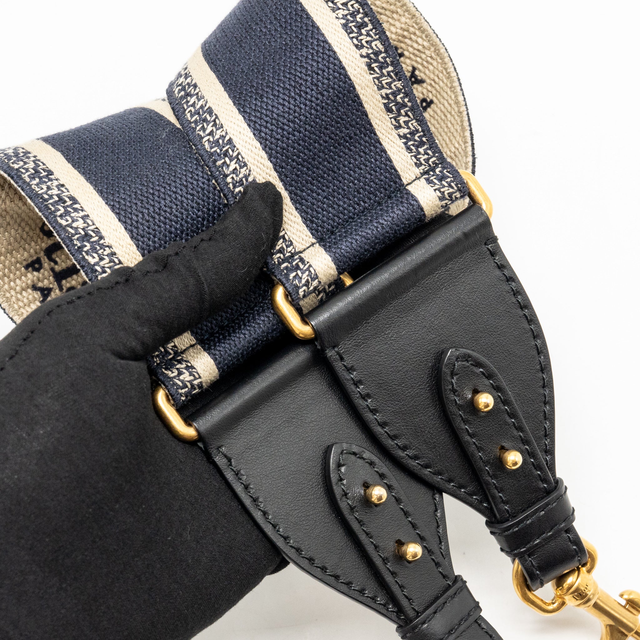 Dior Mini Saddle Bag Oblique Jacquard Canvas Blue GHW - Image 15