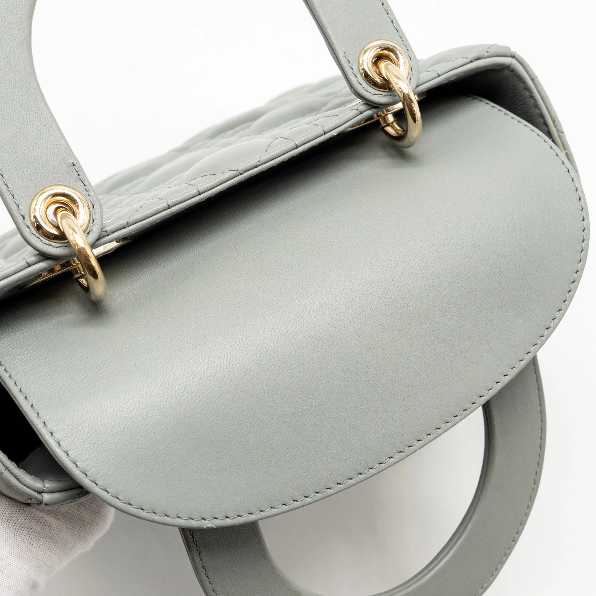 Dior My ABCDior Small Lady Dior Lambskin Stone Grey LGHW - Image 14