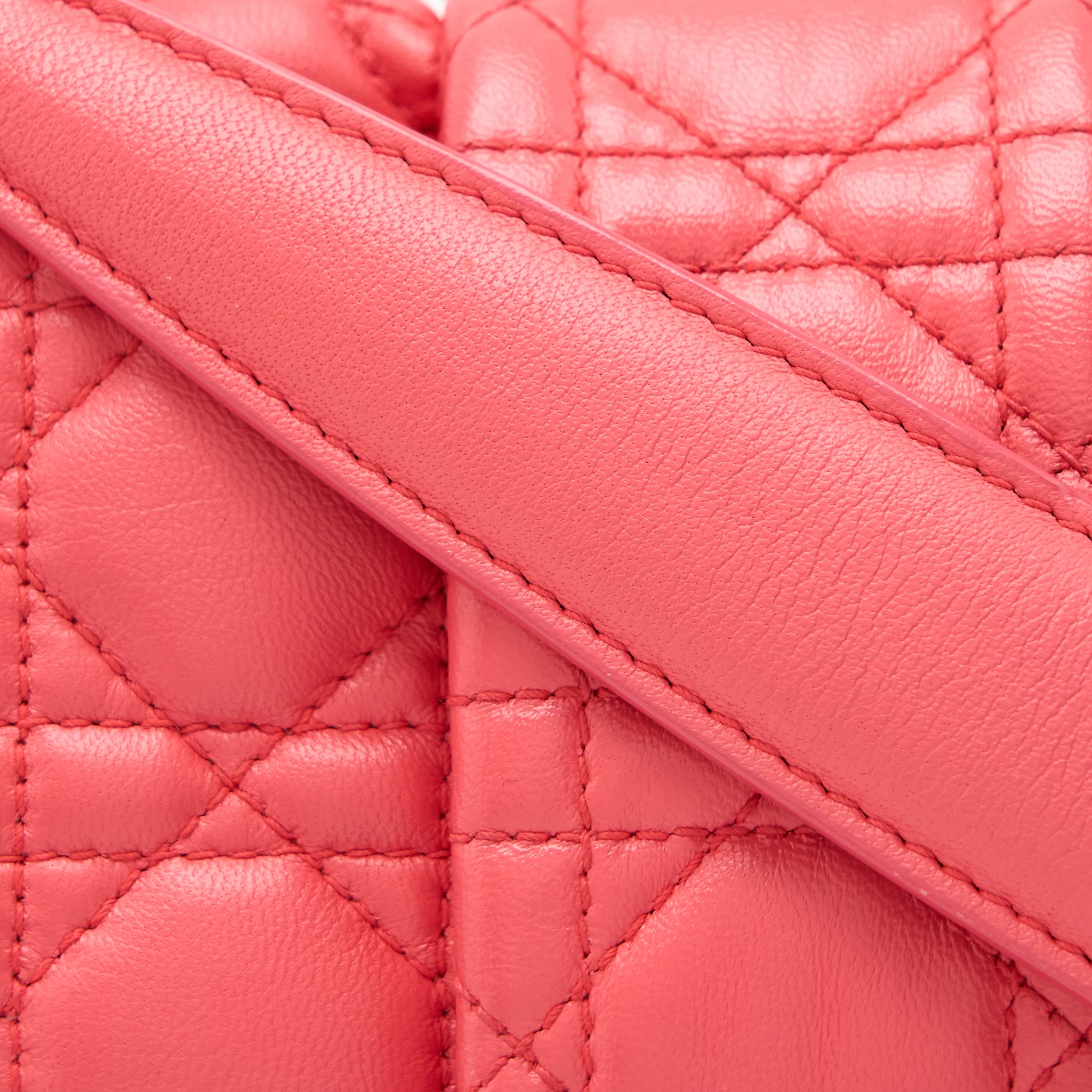 Dior New Lock Flap Shoulder Bag Lambskin Red SHW - Image 11