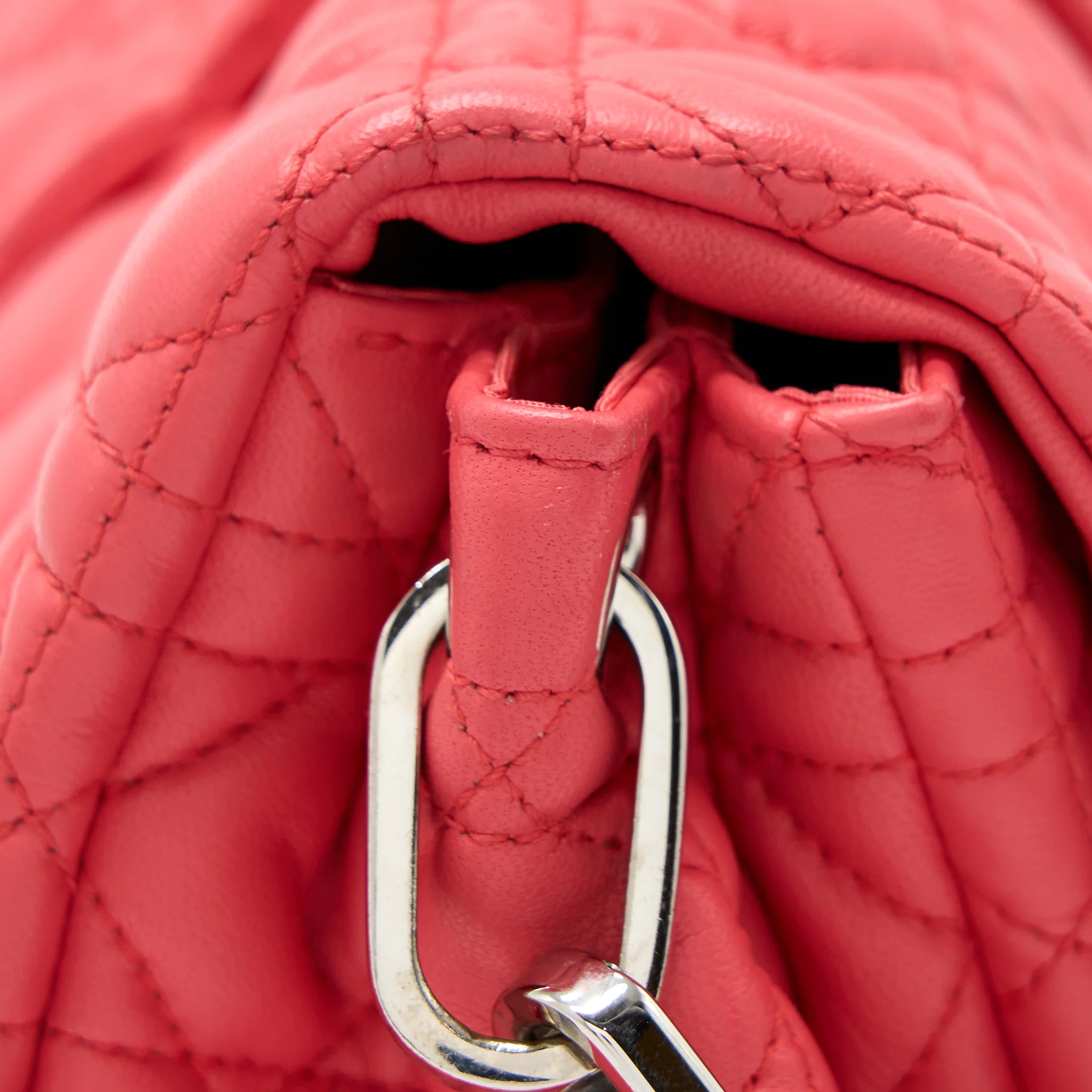 Dior New Lock Flap Shoulder Bag Lambskin Red SHW - Image 8