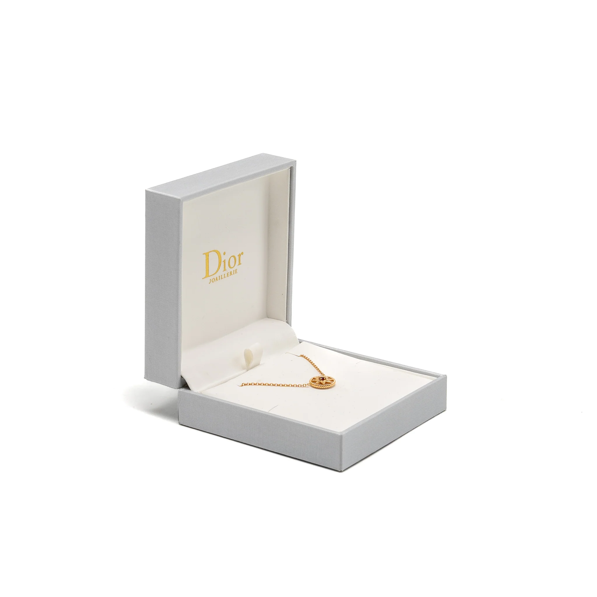 Dior Rose Des Vents Necklace Mother of Pearl/Ruby Rose Gold - Image 2