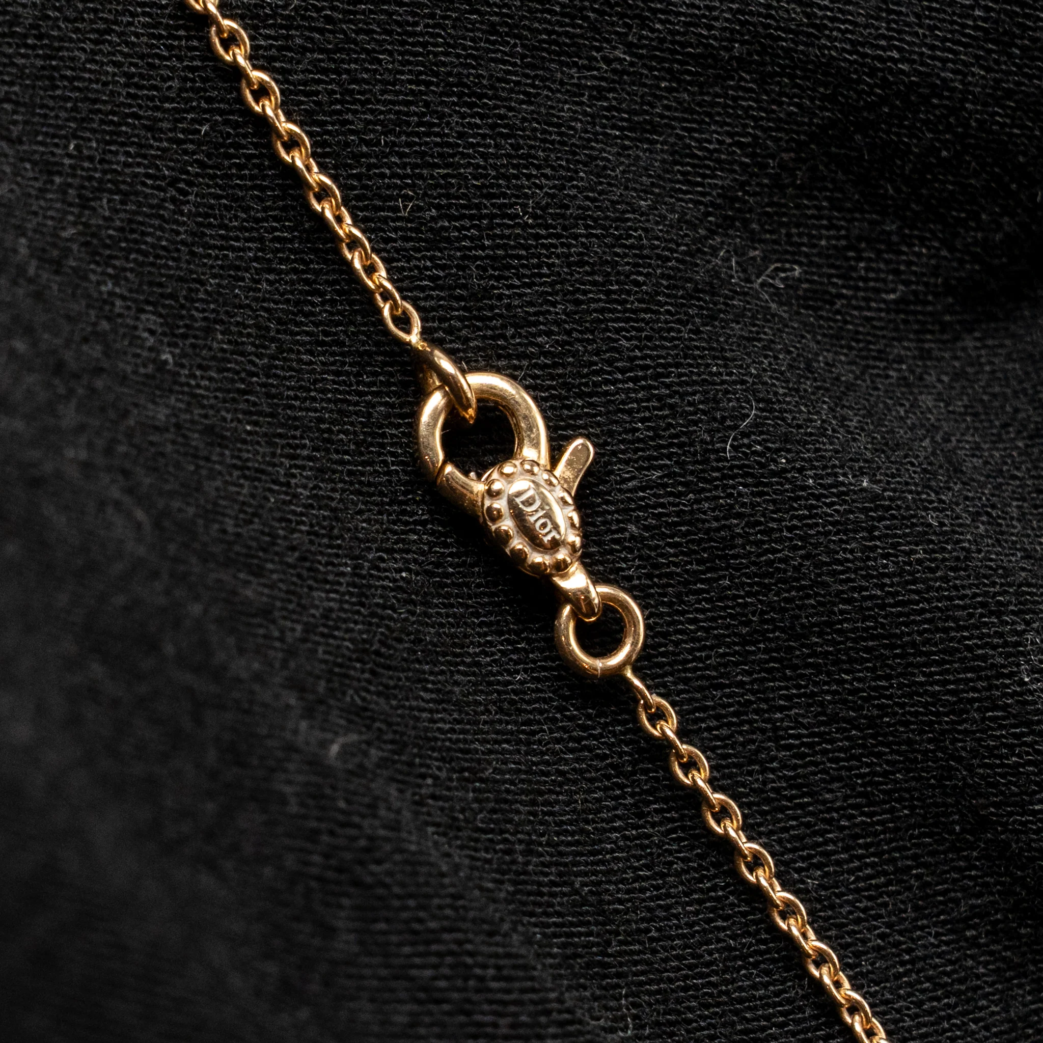 Dior Rose Des Vents Necklace Mother of Pearl/Ruby Rose Gold - Image 6
