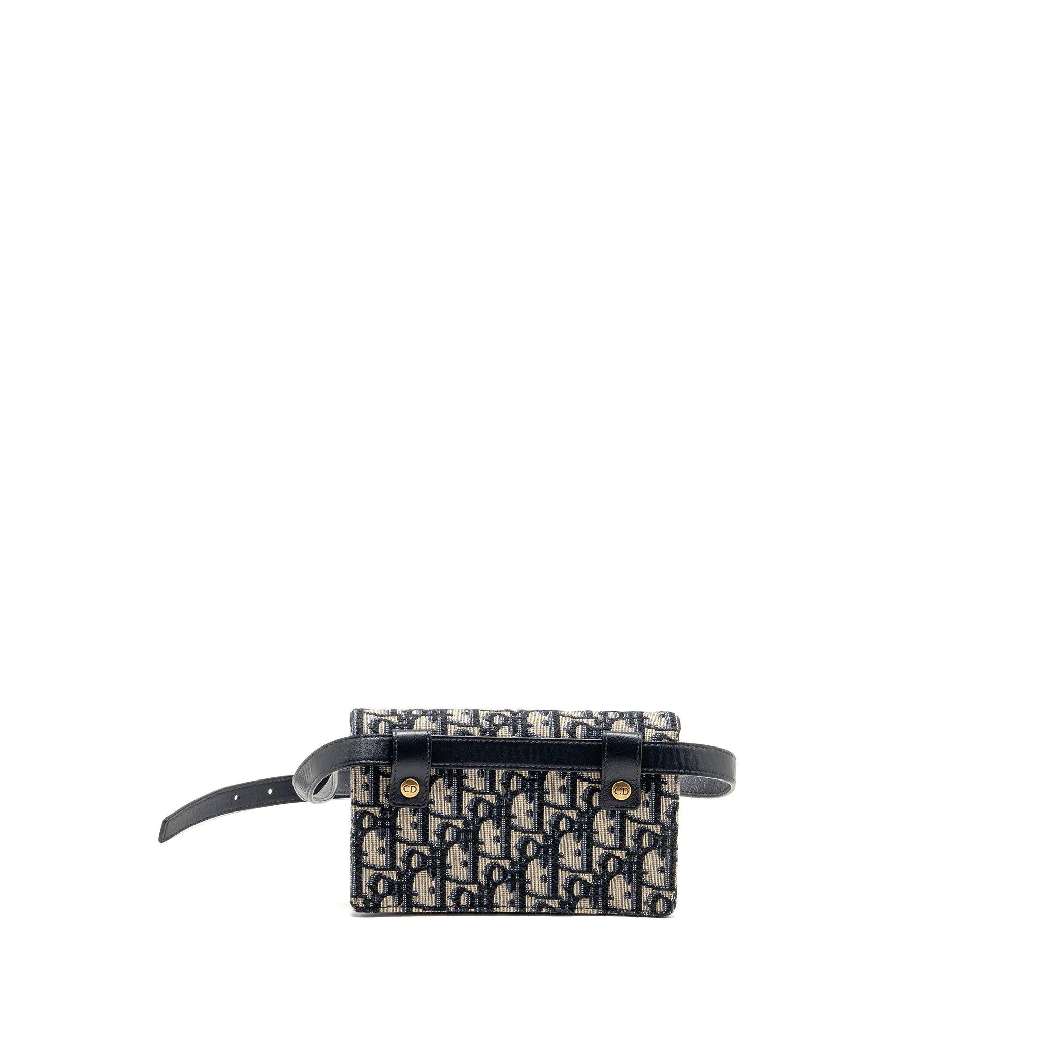 DIOR Saddle Belt Bag Blue Oblique Jacquard Canvas GHW - Image 2