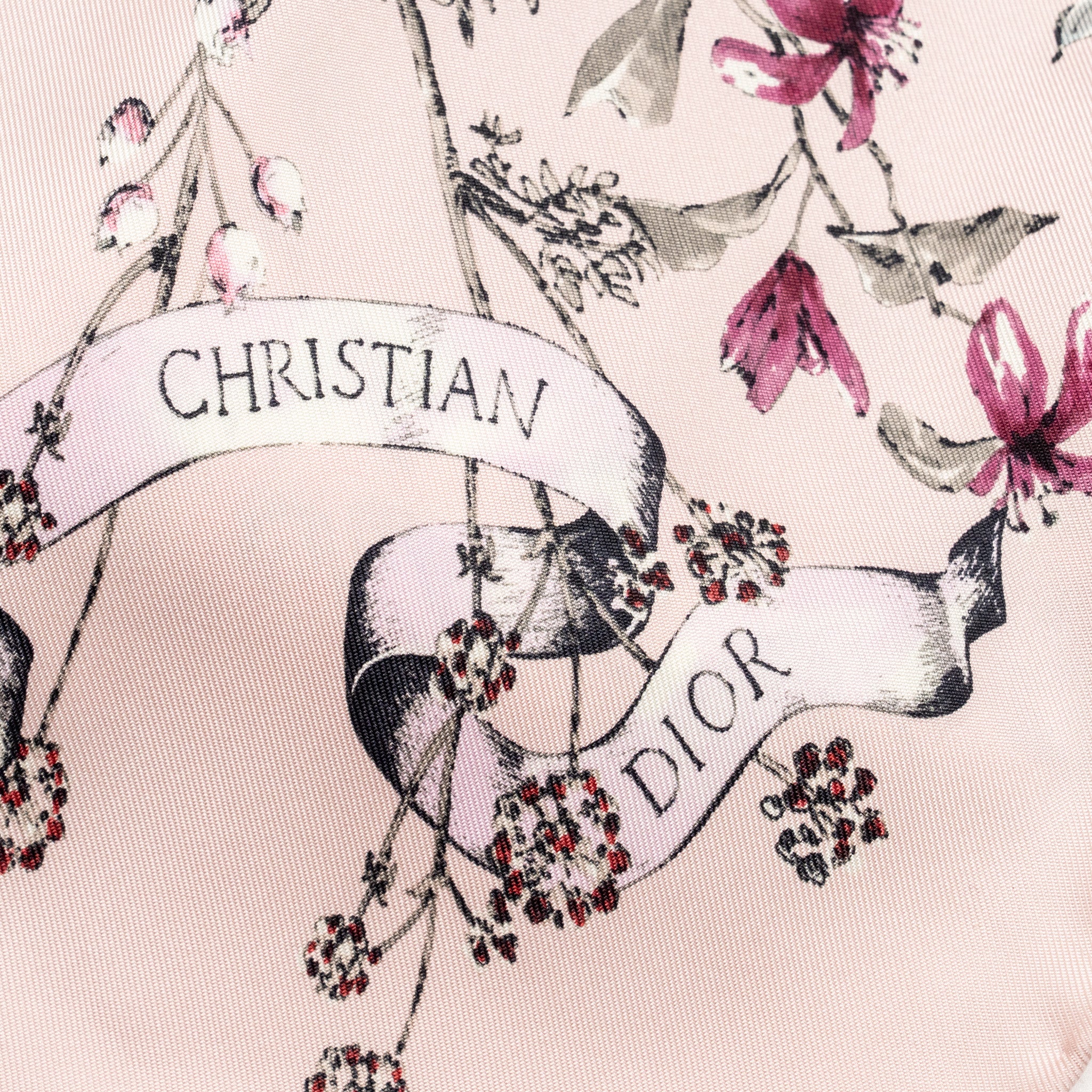 Dior 90cm Flower Scarf Silk Multicolour - Image 3