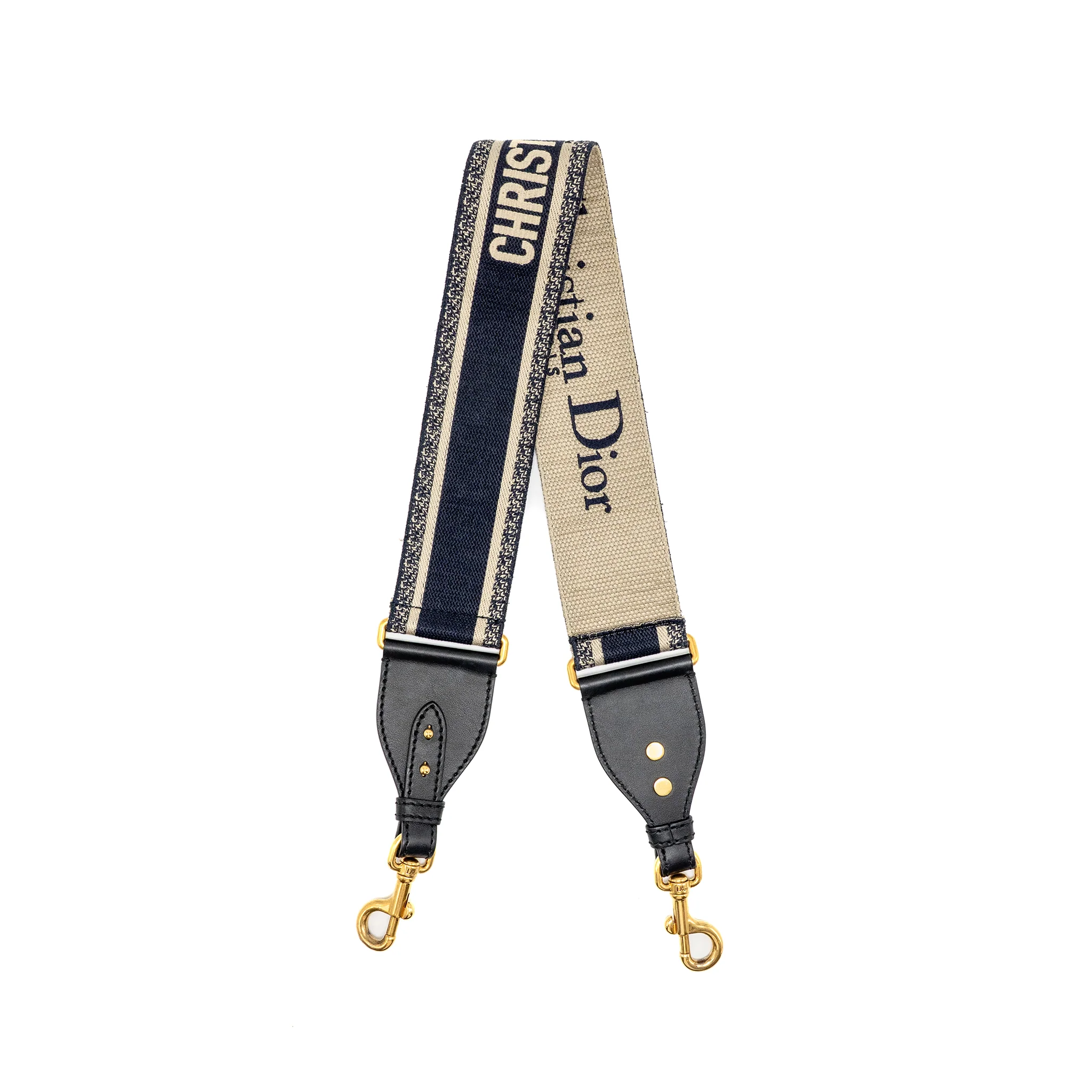 Dior Shoulder Strap Oblique Canvas/Leather Blue/Black GHW - Image 2