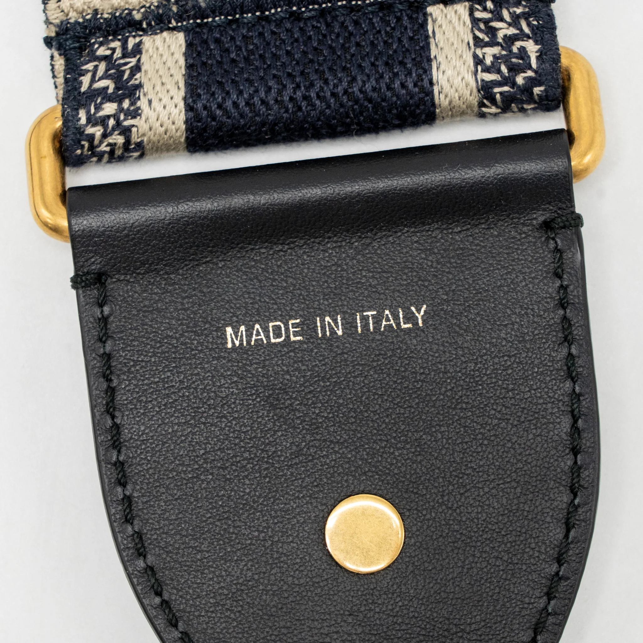 Dior Shoulder Strap Oblique Canvas/Leather Blue/Black GHW - Image 4