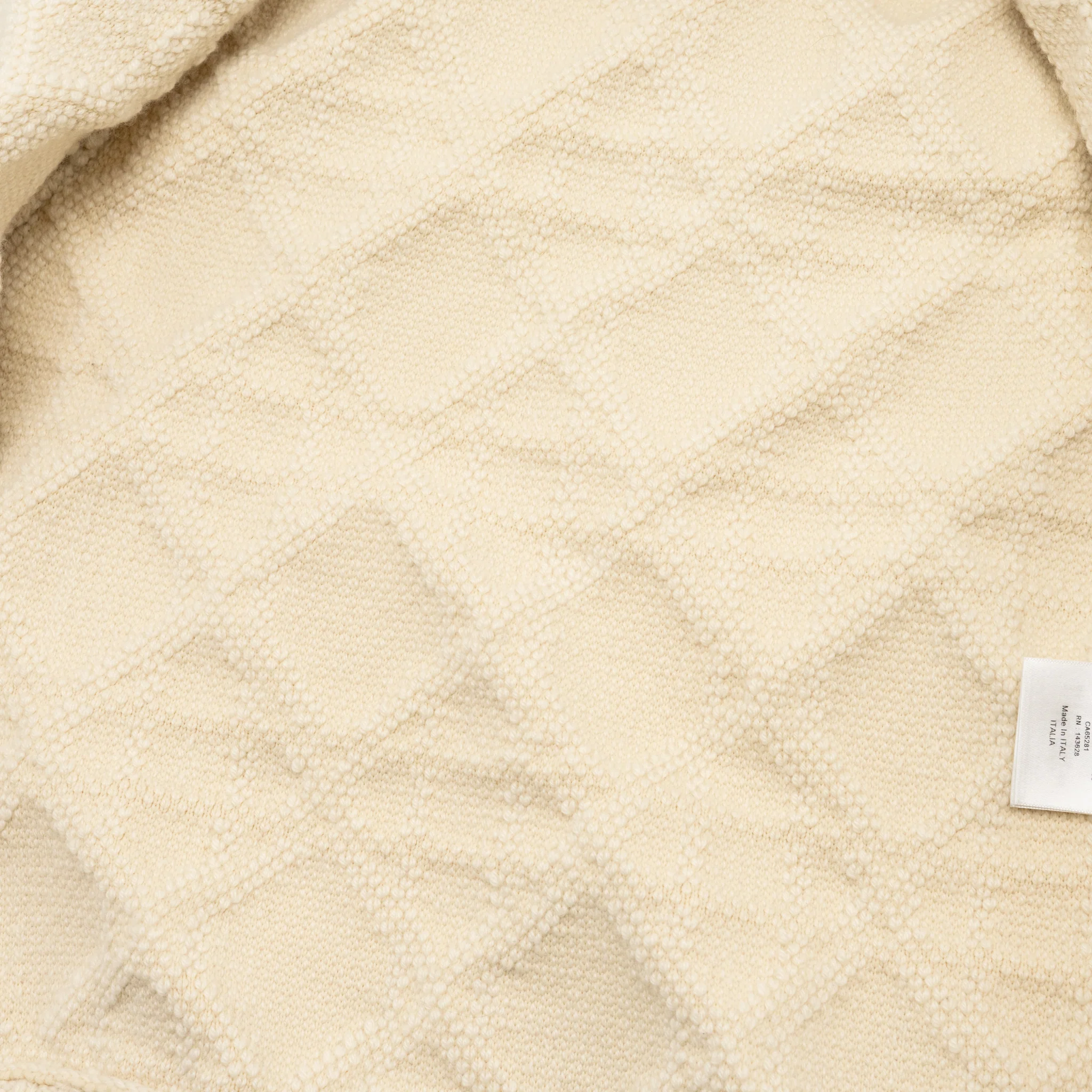 Dior size 34 Macrocannage zipped cardigan wool/polyamide/cashmere ecru - Image 5