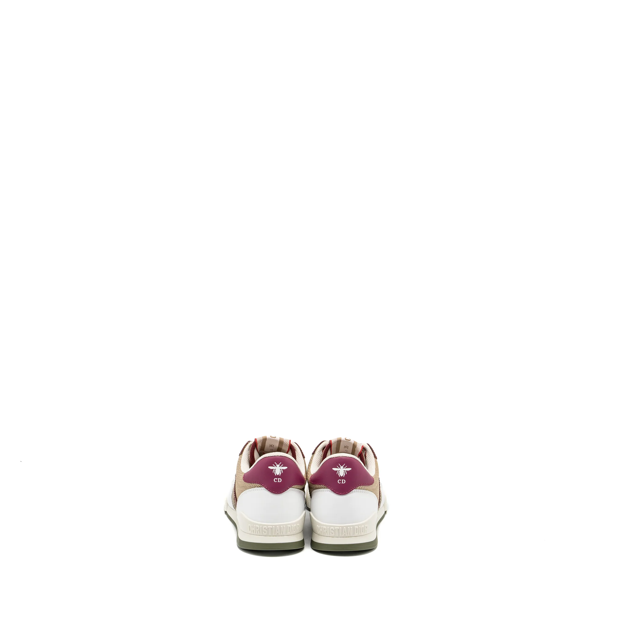 Dior Size 35 Dior Travel Sneaker Leather/Nylon Dark Nut/Multicolour - Image 3