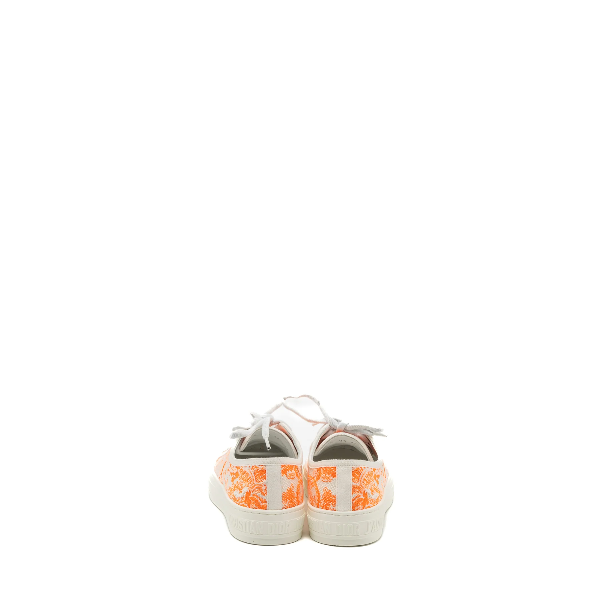 Dior size 36.5 Walk N Dior Sneaker White/Orange - Image 3