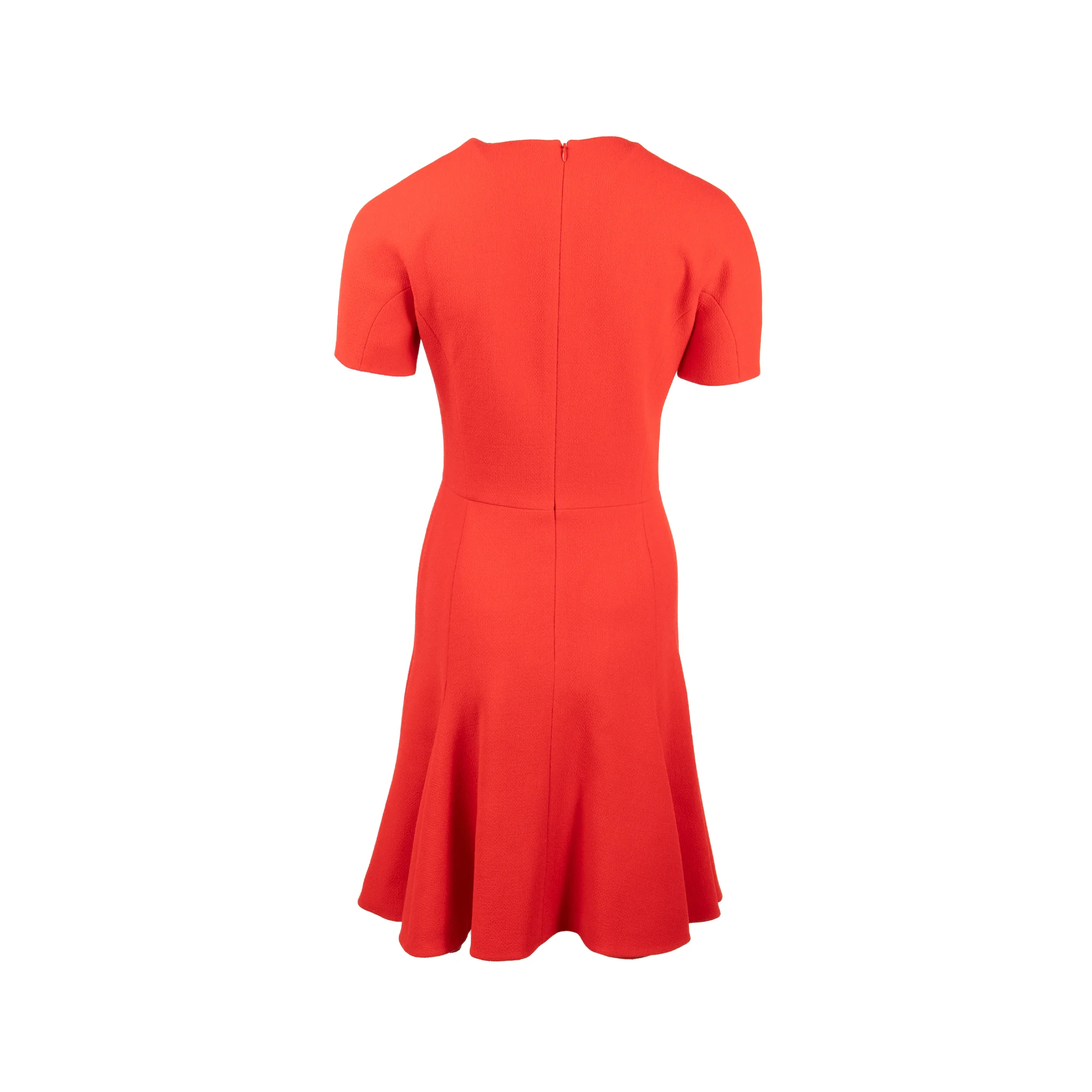 Dior Size 36 A-line Dress Wool Red - Image 2