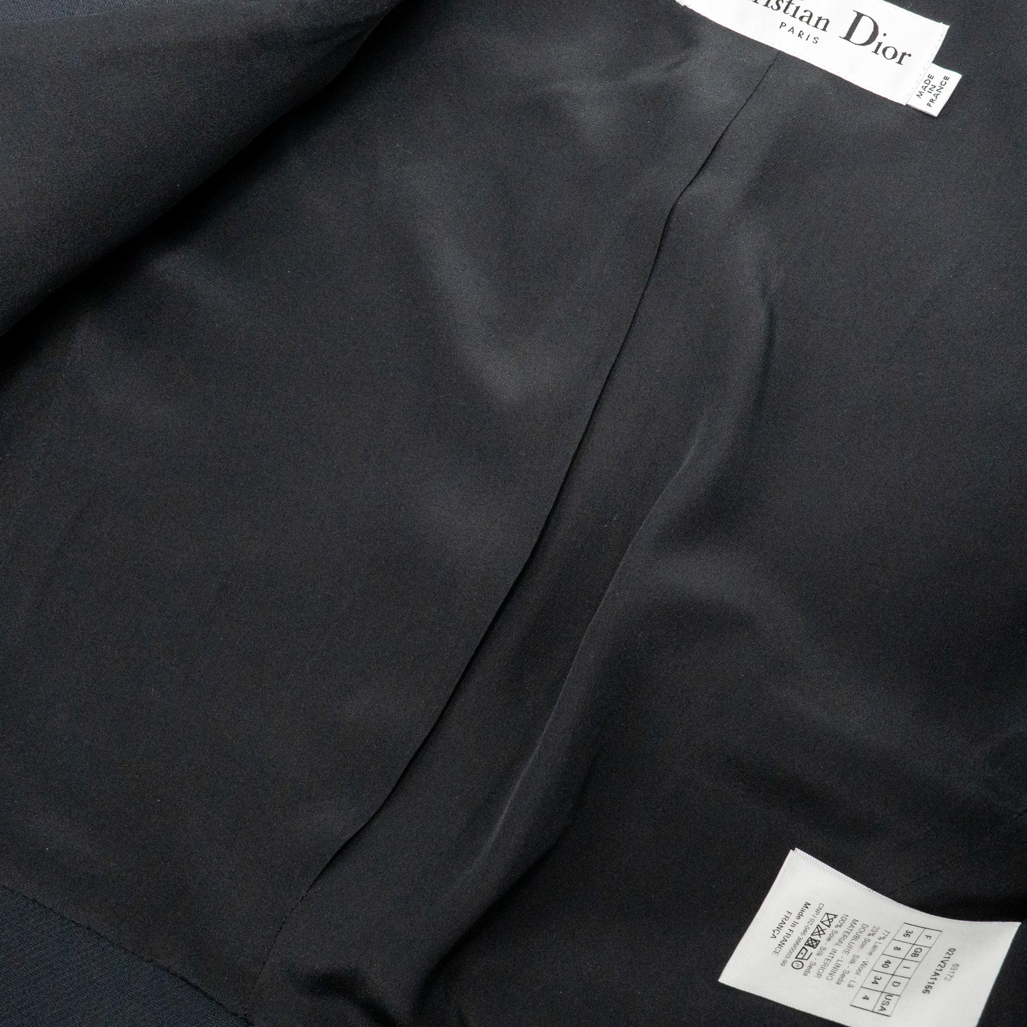 Dior Size 36 classic jacket wool/silk black - Image 7
