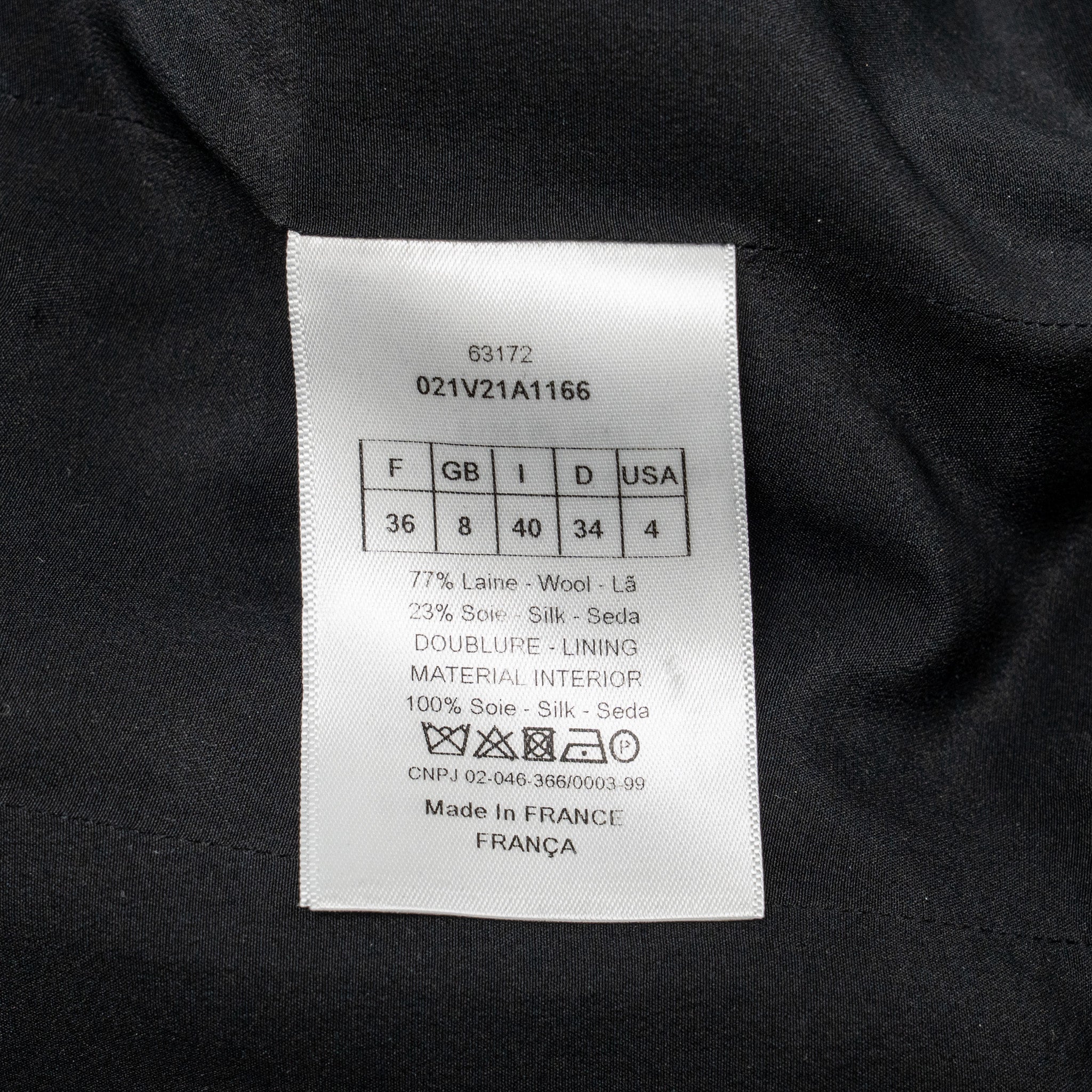 Dior Size 36 classic jacket wool/silk black - Image 8