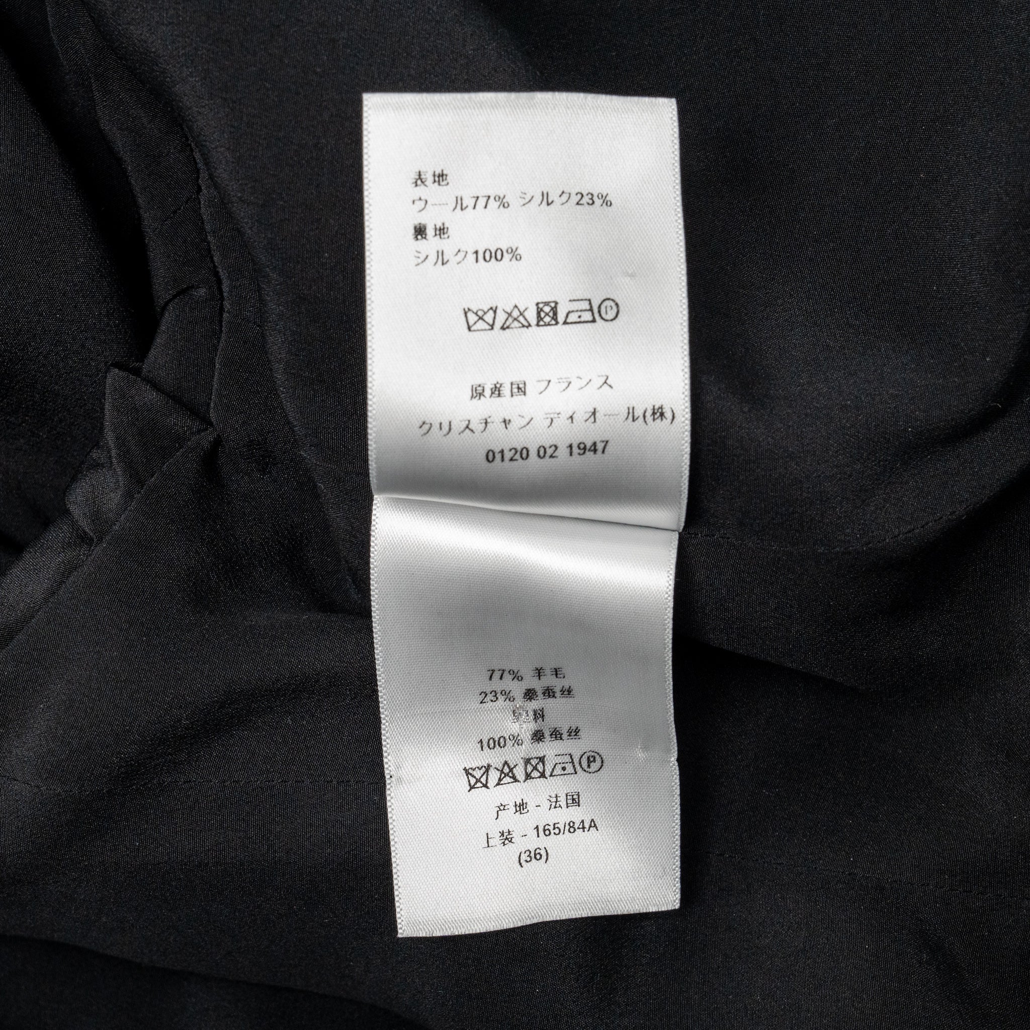 Dior Size 36 classic jacket wool/silk black - Image 9