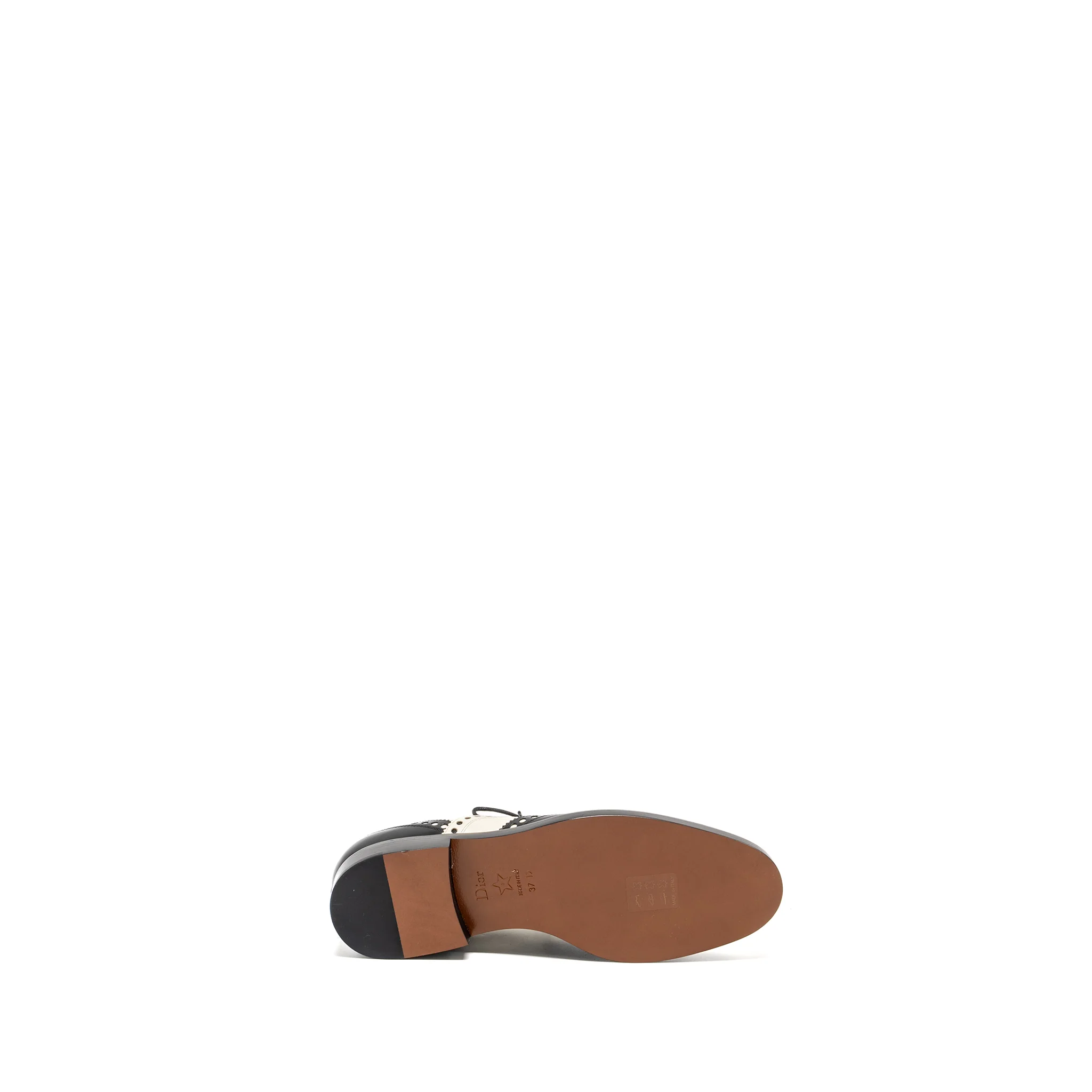 Dior Size 37 Oxfords Derby Shoe Black/ White - Image 7