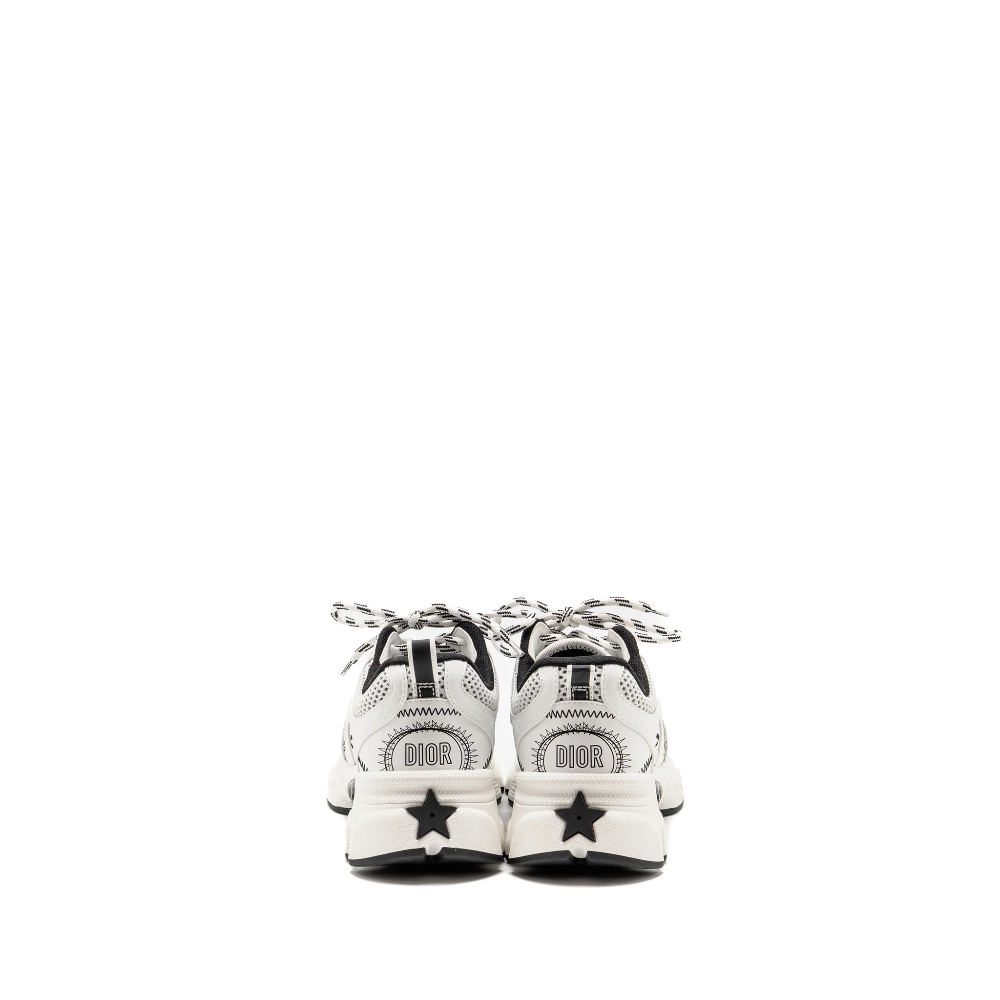 Dior Size 38 Chrono Sneaker Mesh / Leather White/Black - Image 2