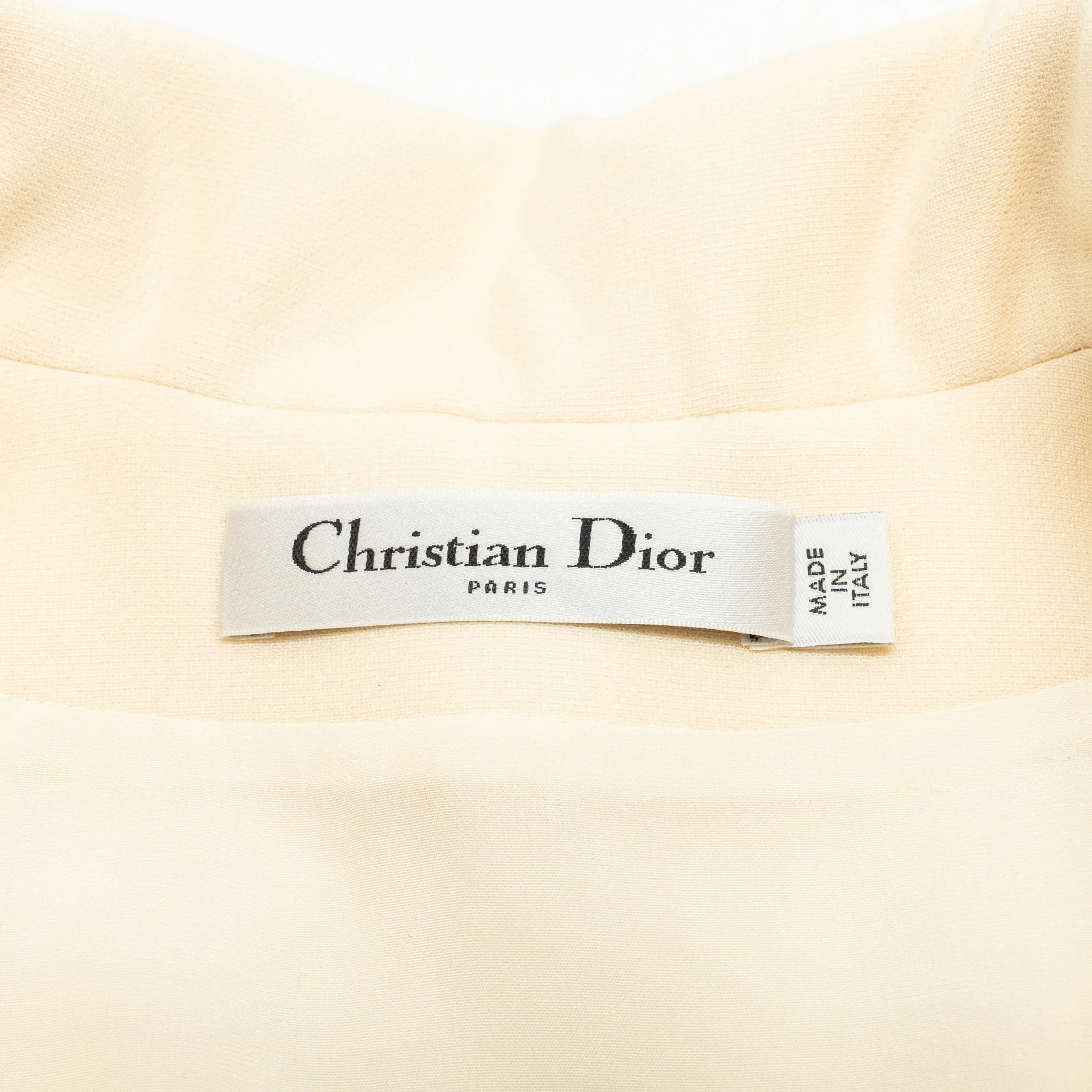 Dior Size 38 Zip Dress with belt Wool/Silk Ecru - Image 5