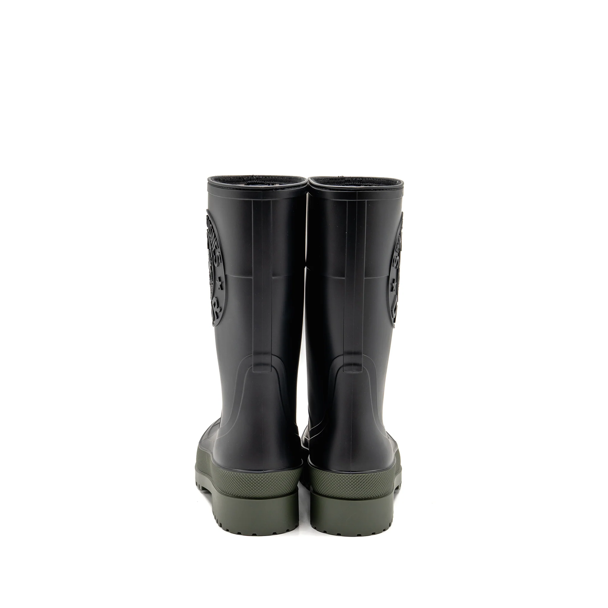 Dior Size 39 Diorunion Rain Boot Rubber Black/Dark Green - Image 3