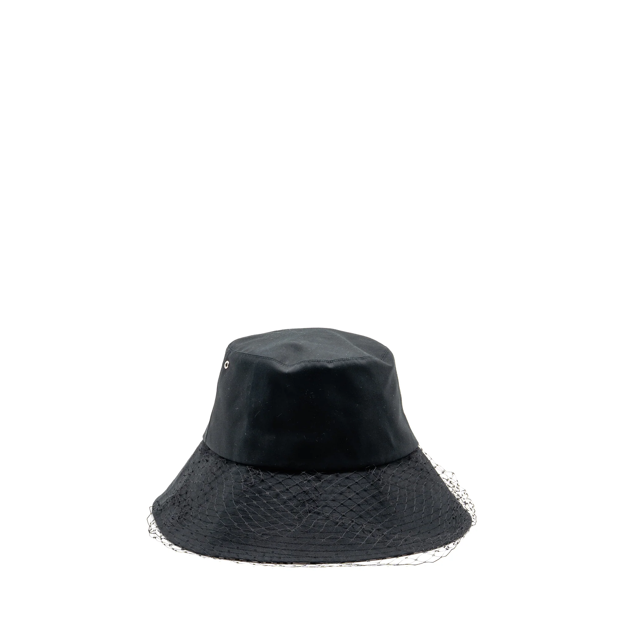 Dior Size 59 Teddy-D Brim Bucket Hat with Veil Black - Image 2