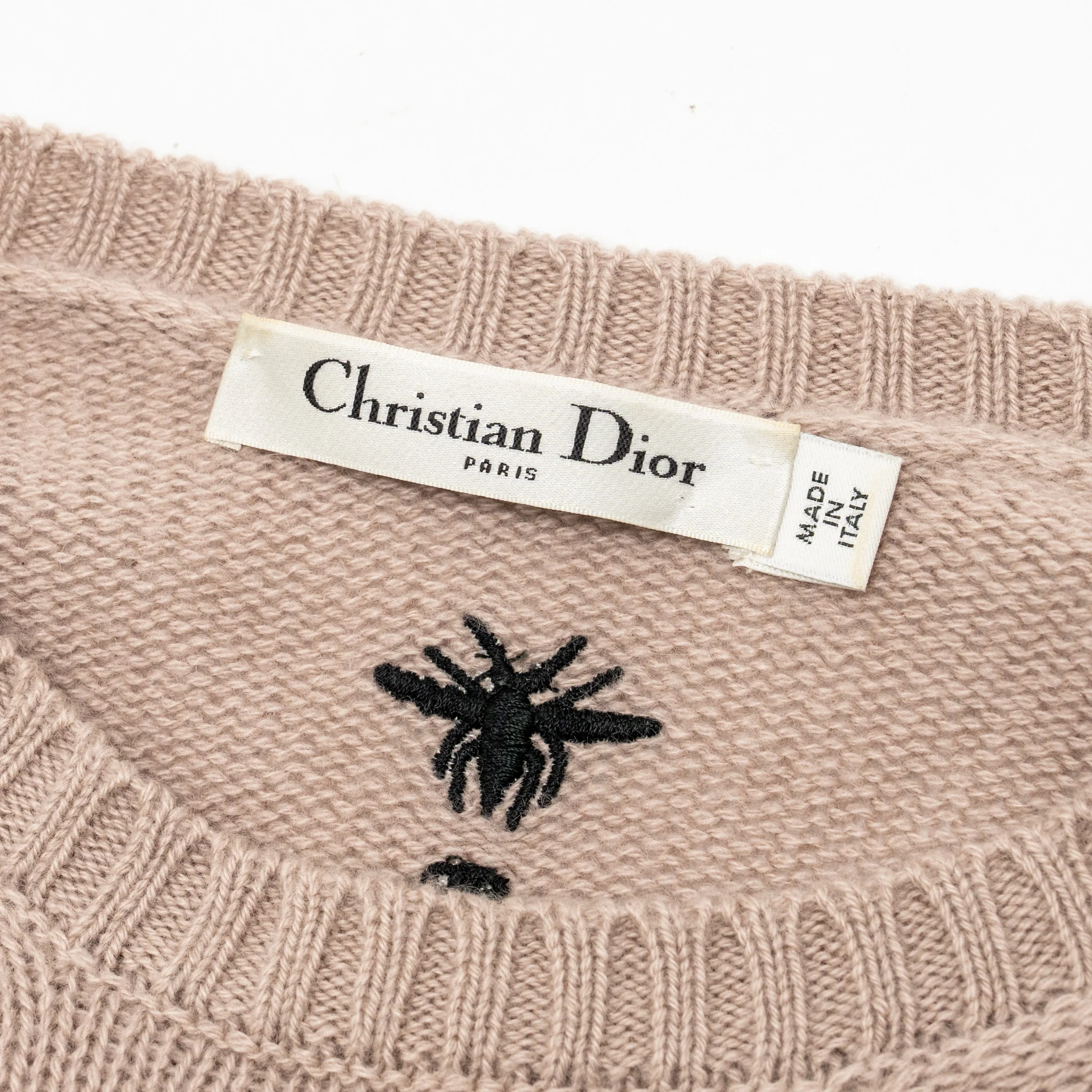 Dior size FR 36 graphic print sweater cashmere dark pink / black - Image 5