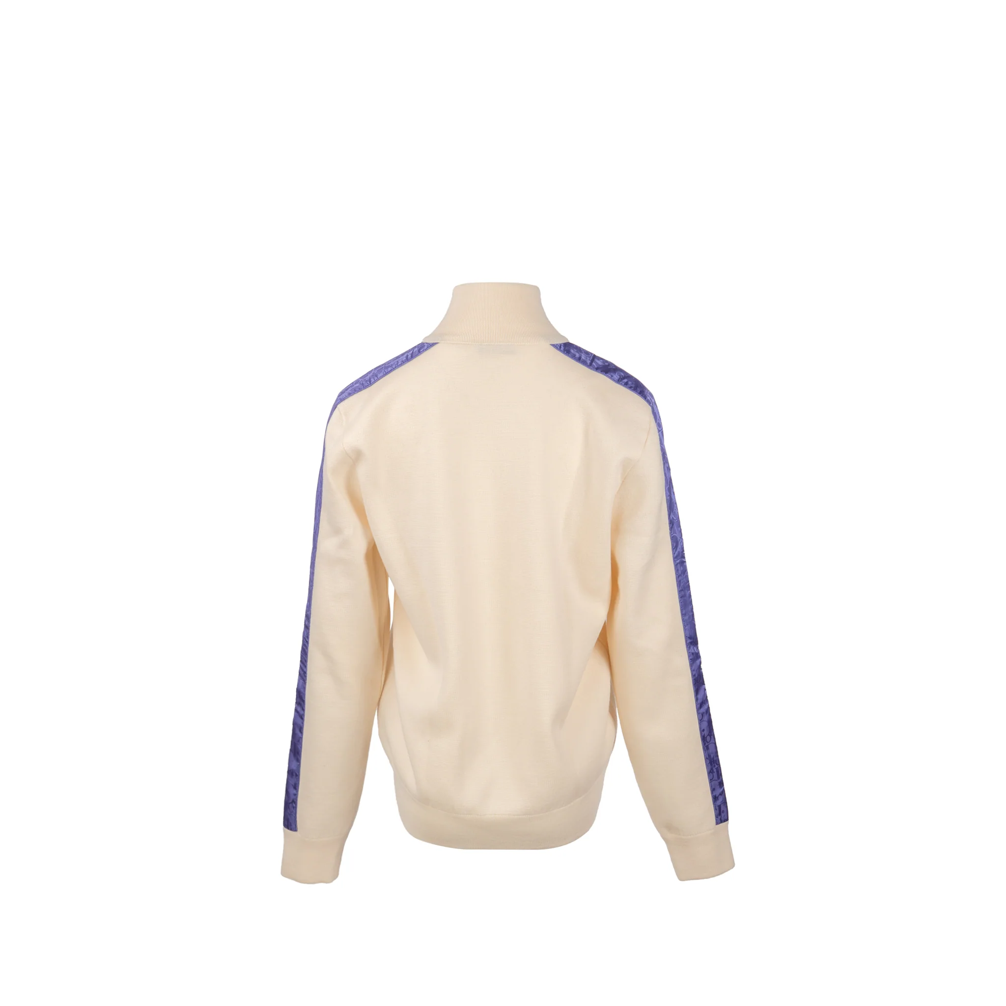 Dior Size M High Collar Sweater Virgin Wool White/Purple - Image 2