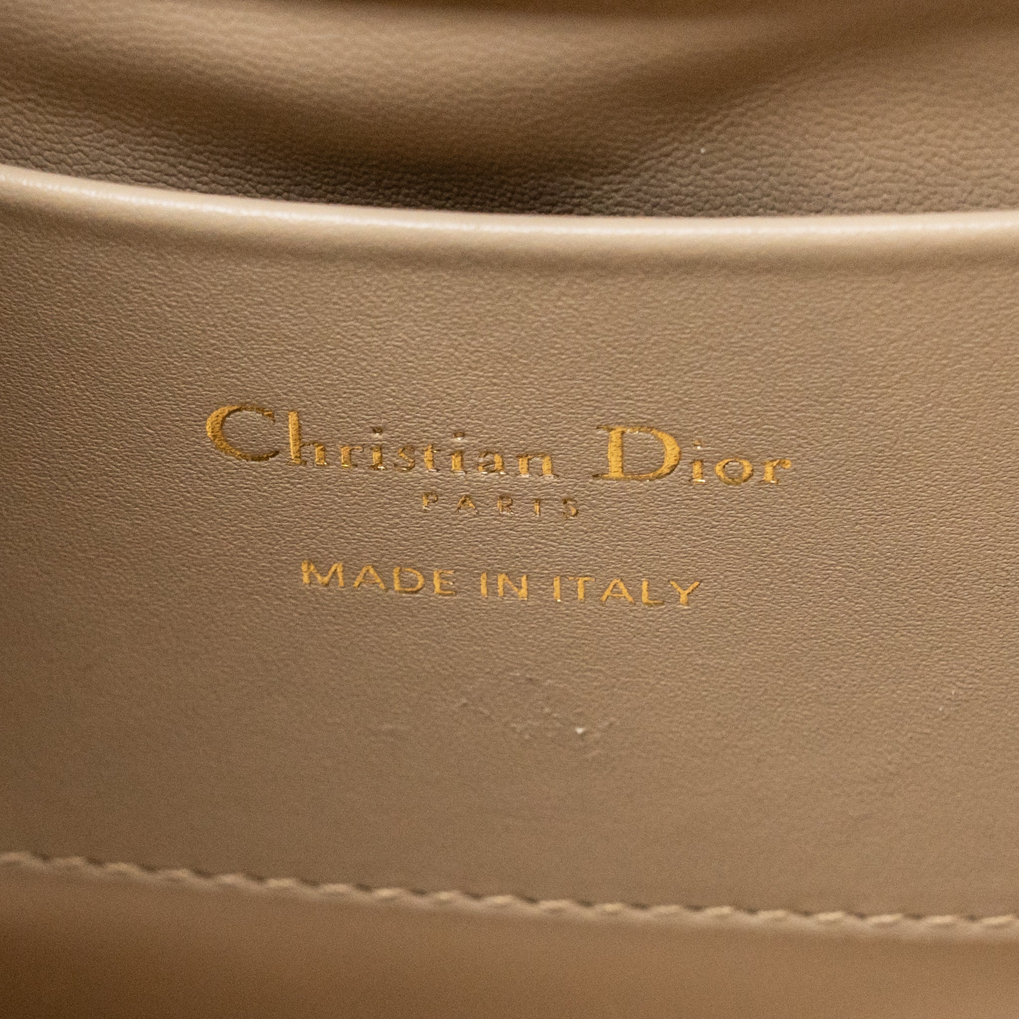 Dior Small Dior Toujours Vertical Tote Bag Macrocannage Calfskin Powder Beige LGHW - Image 15