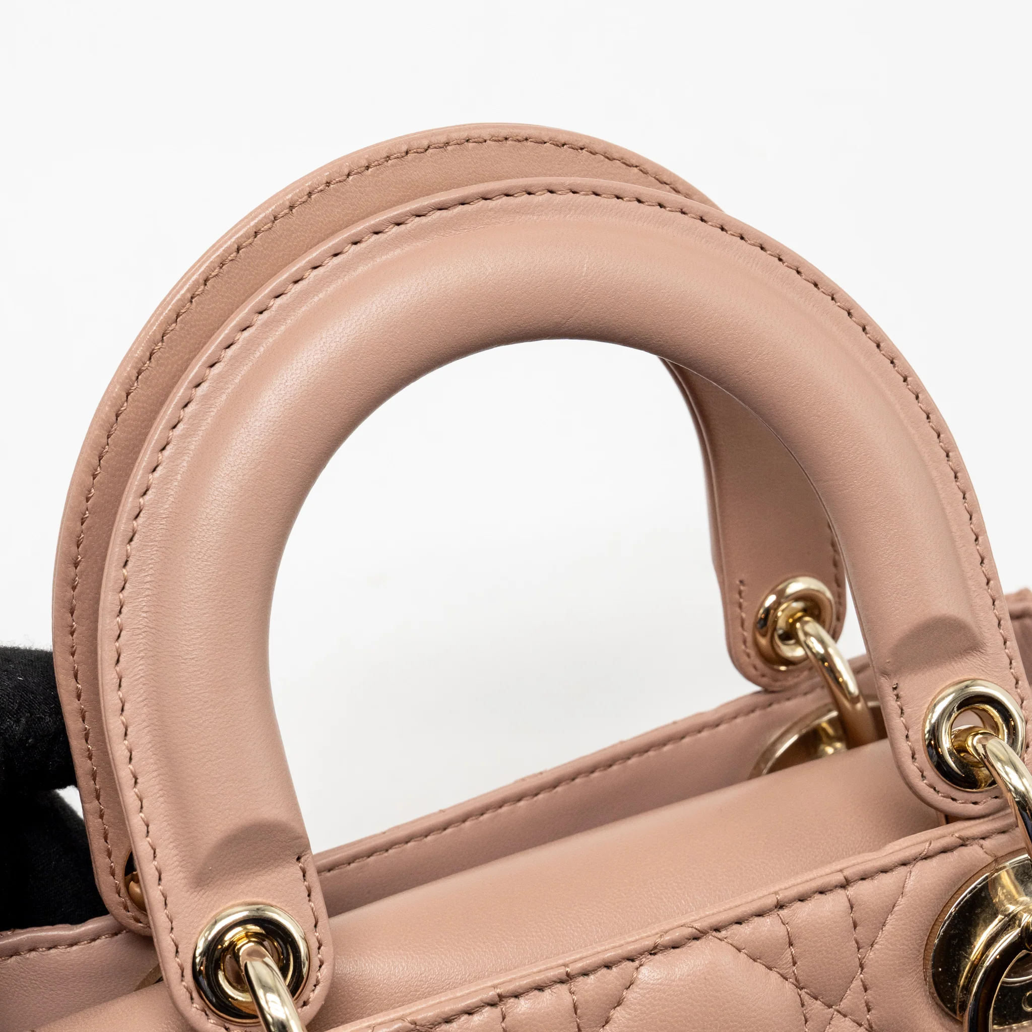 Dior Small Lady Dior Lambskin Dark Pink LGHW - Image 12