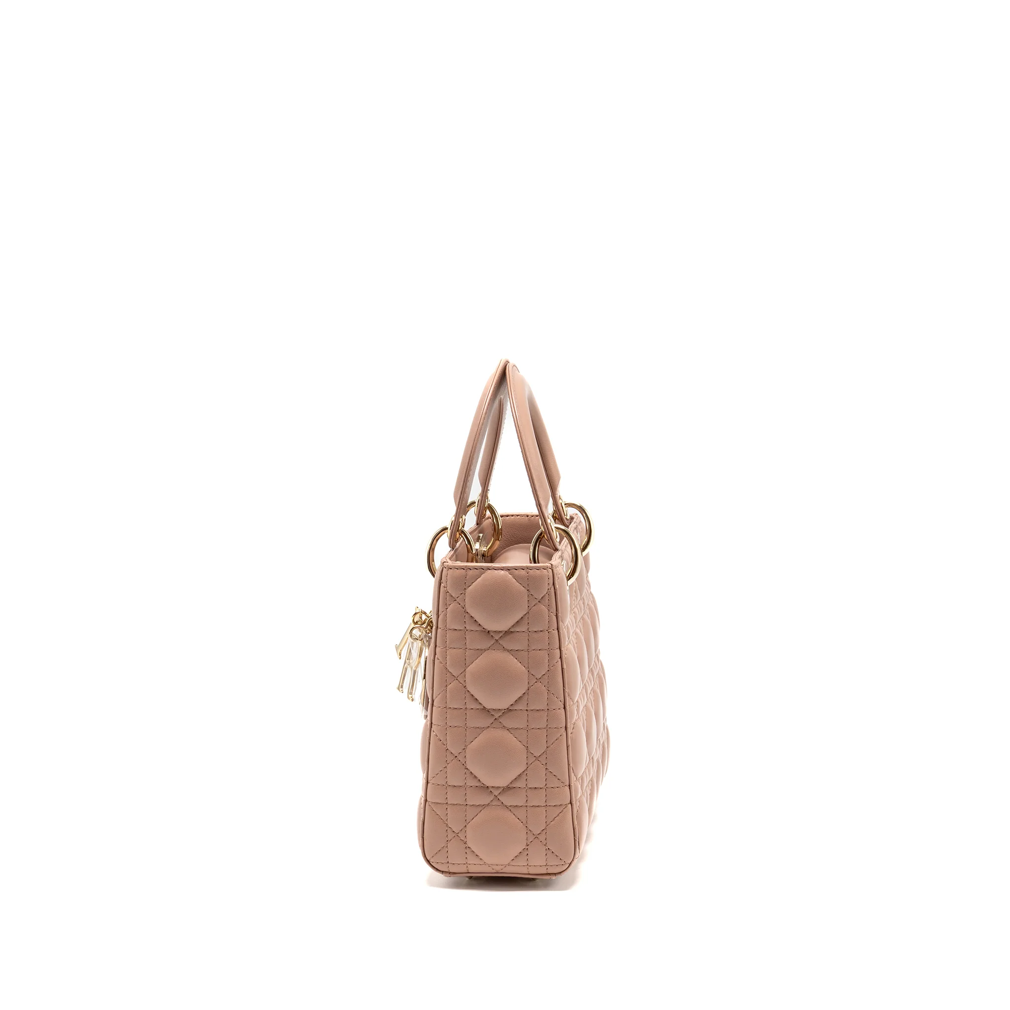 Dior Small Lady Dior Lambskin Dark Pink LGHW - Image 4